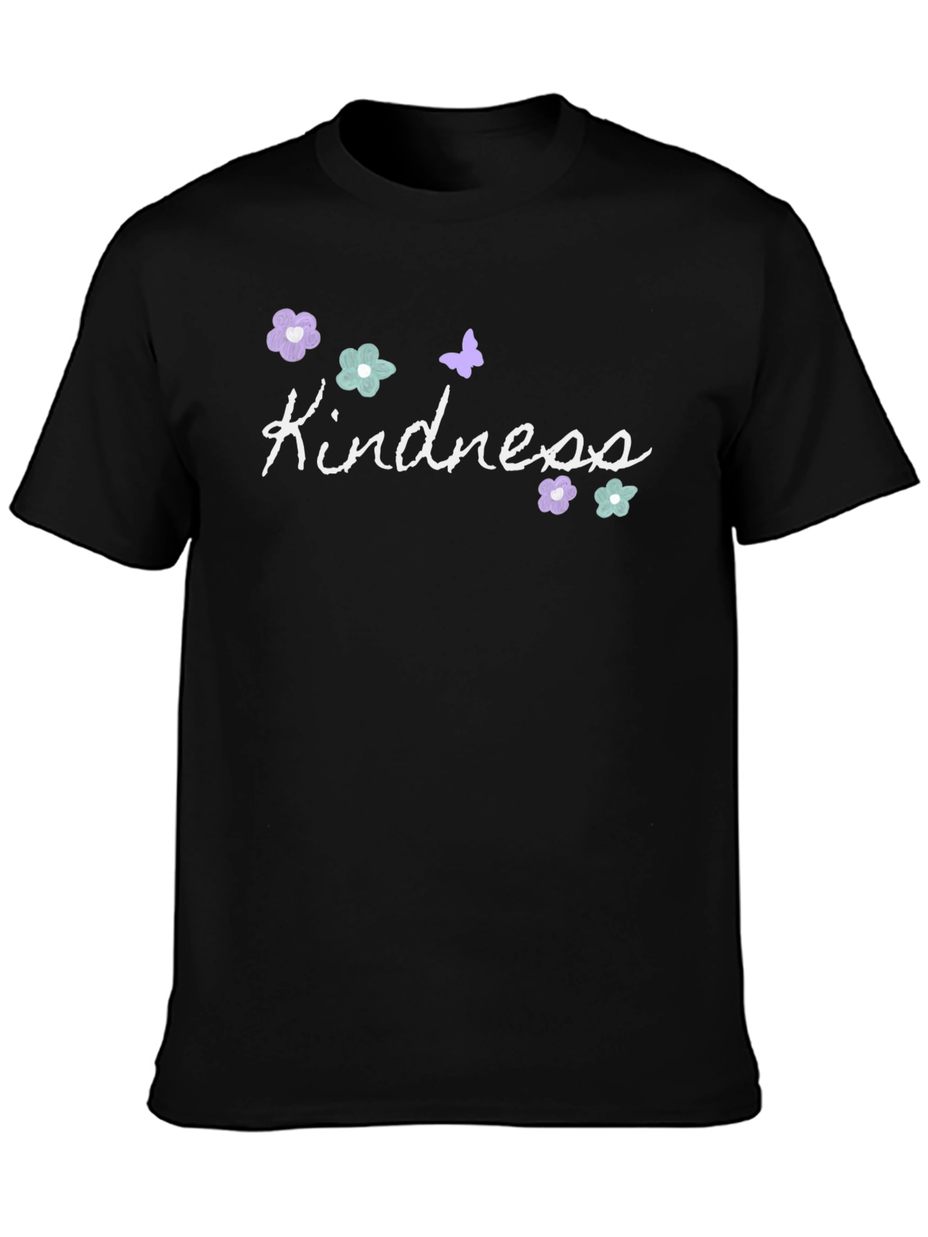 Kindness Graphic Tee - Floral Butterfly Design