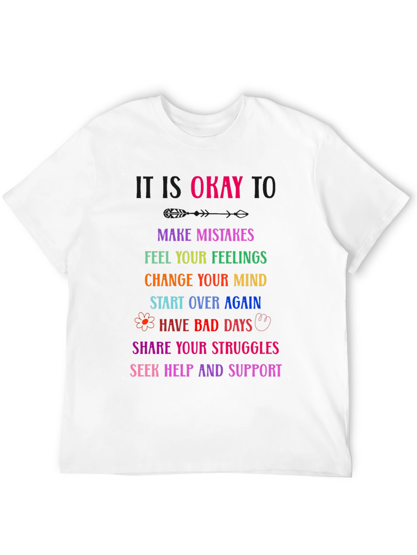 It Is Okay To Graphic Tee - Motivational Shirt