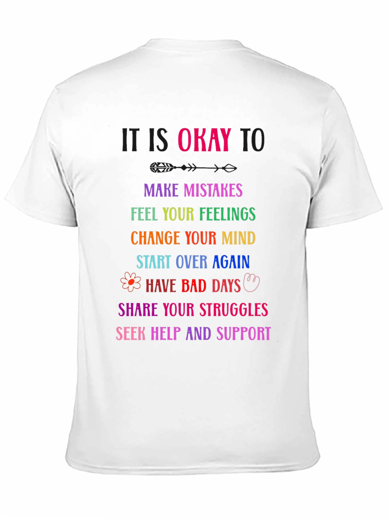It Is Okay To Graphic Tee - Motivational Shirt