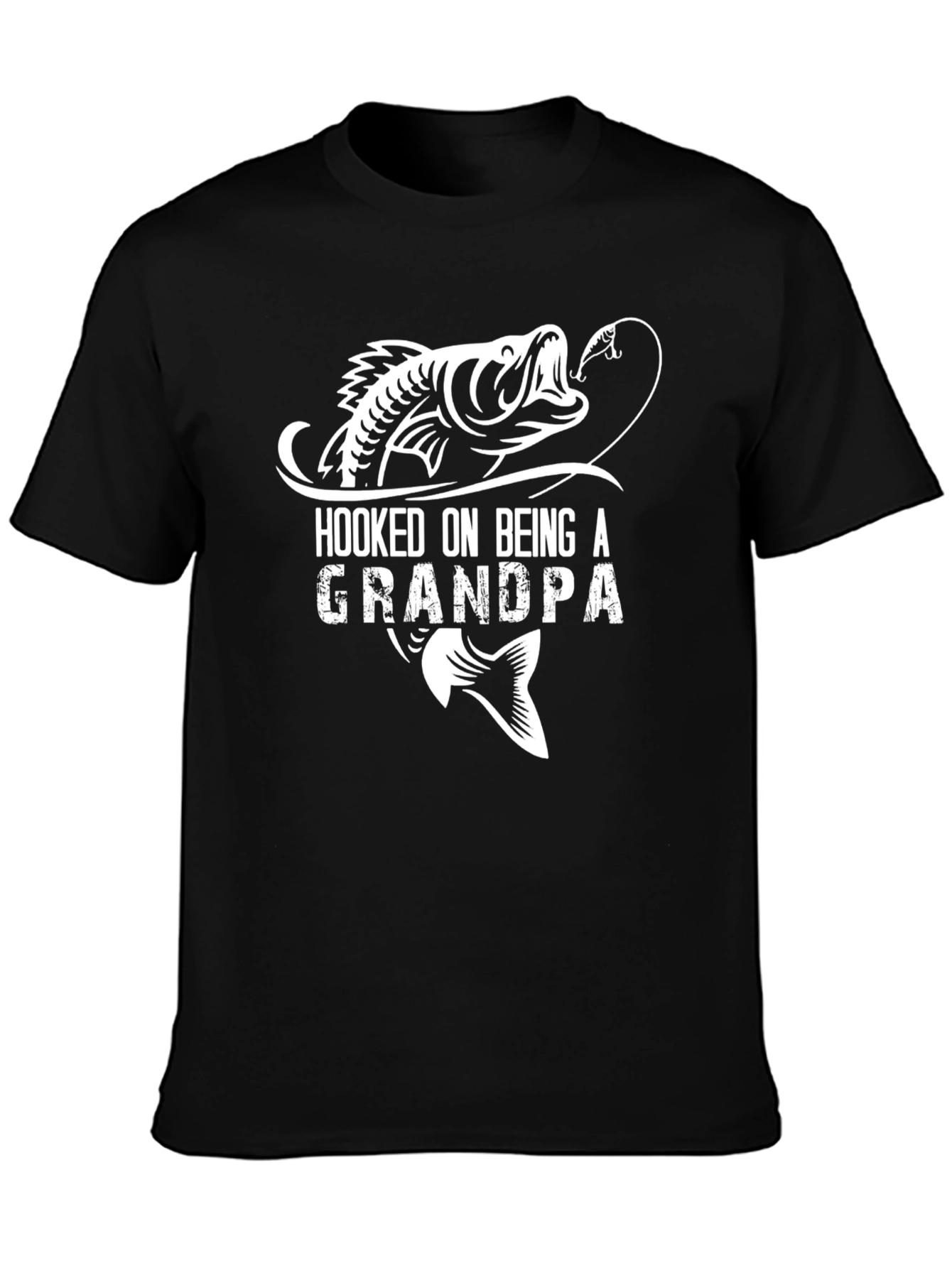 Hooked on Being a Grandpa Fishing T-Shirt