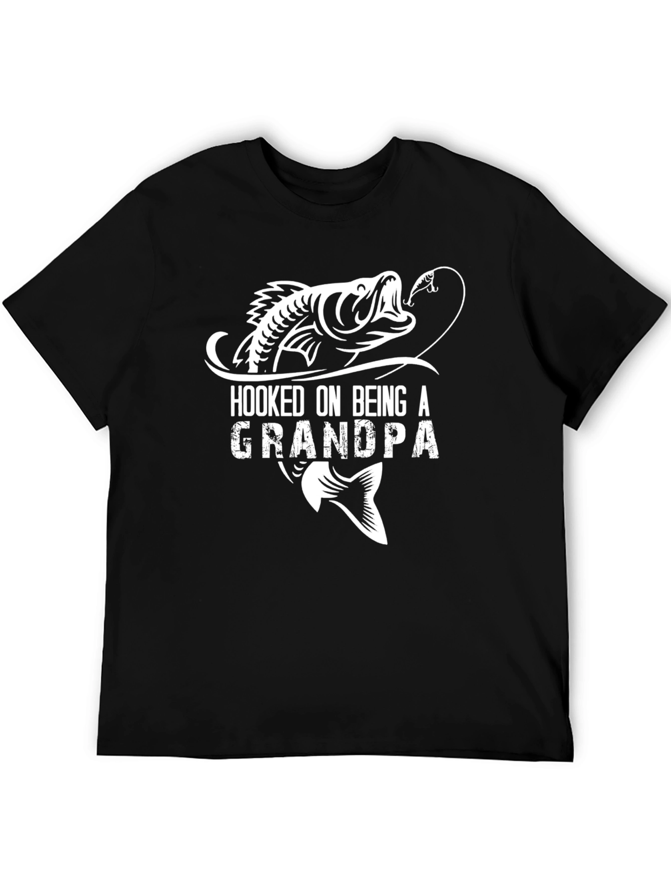 Hooked on Being a Grandpa Fishing T-Shirt