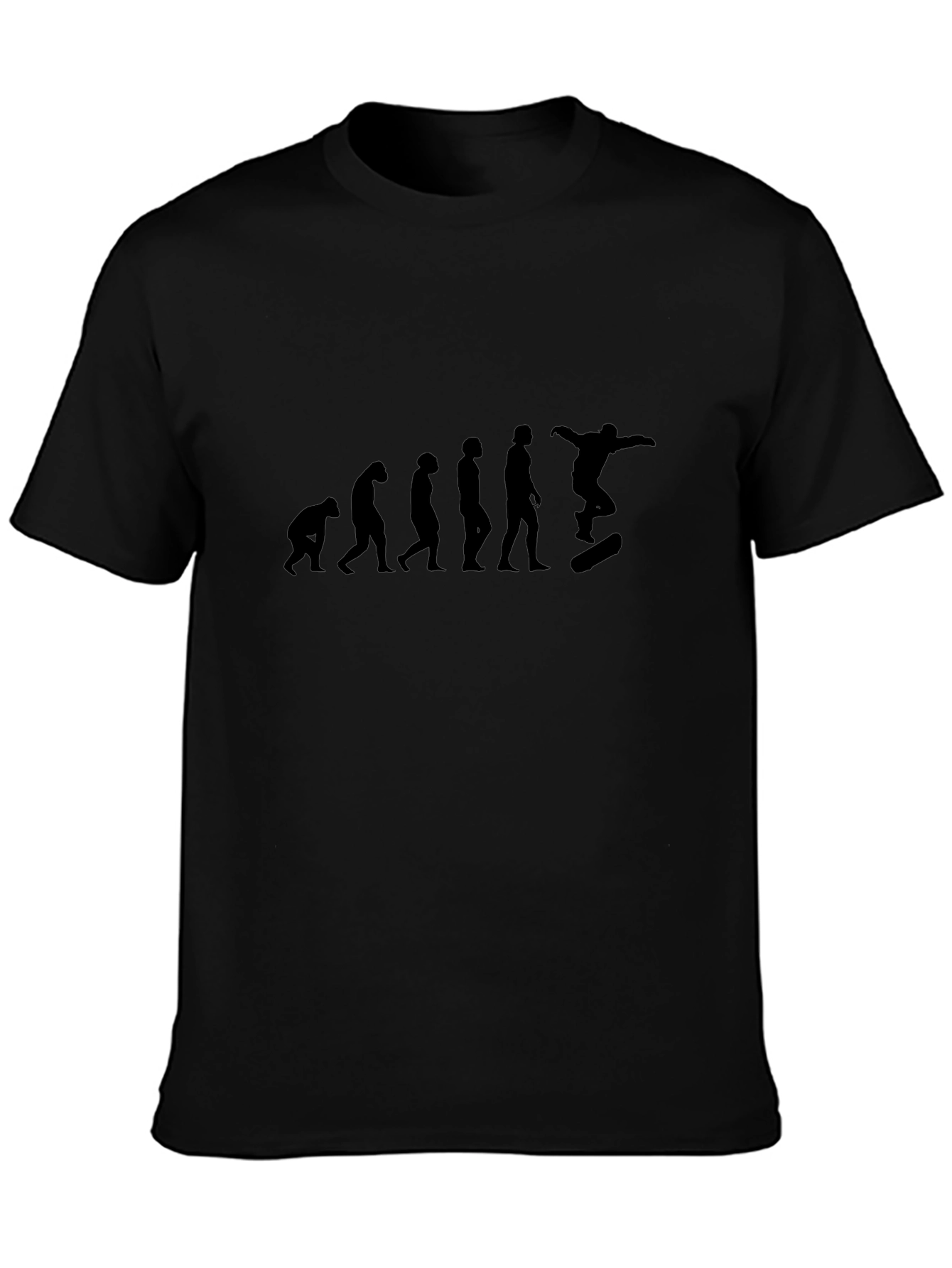 Evolution of Skateboarding Black T-Shirt