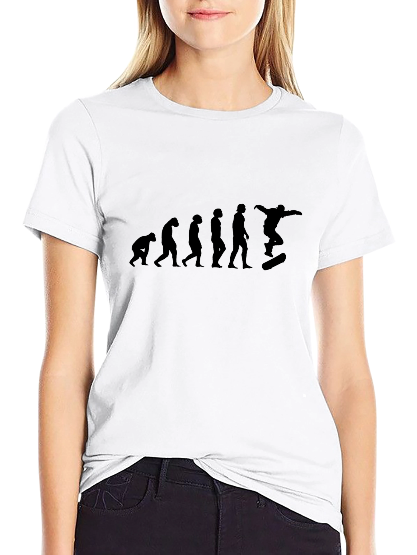 Evolution of Skateboarding Black T-Shirt