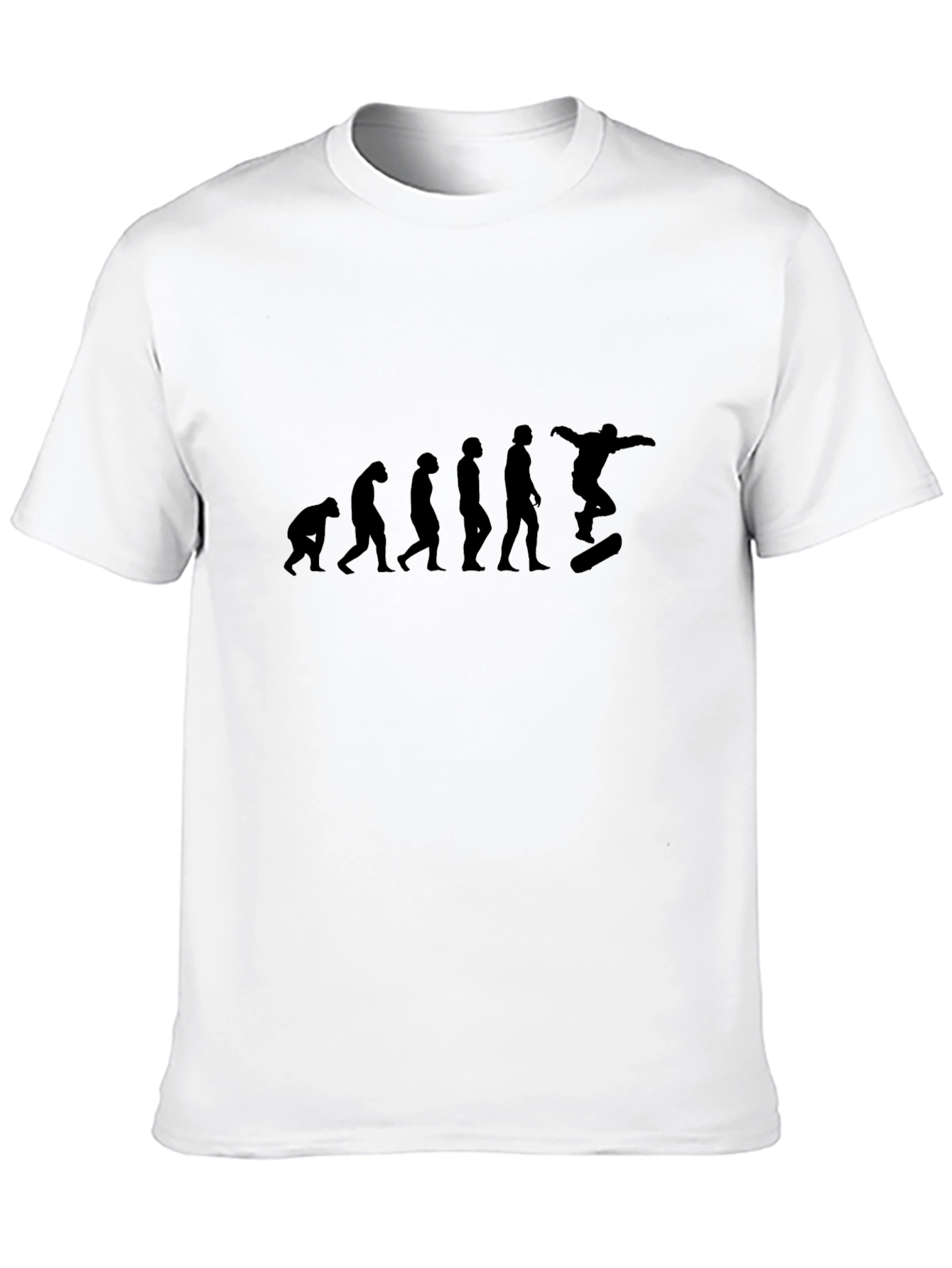 Evolution of Skateboarding Black T-Shirt