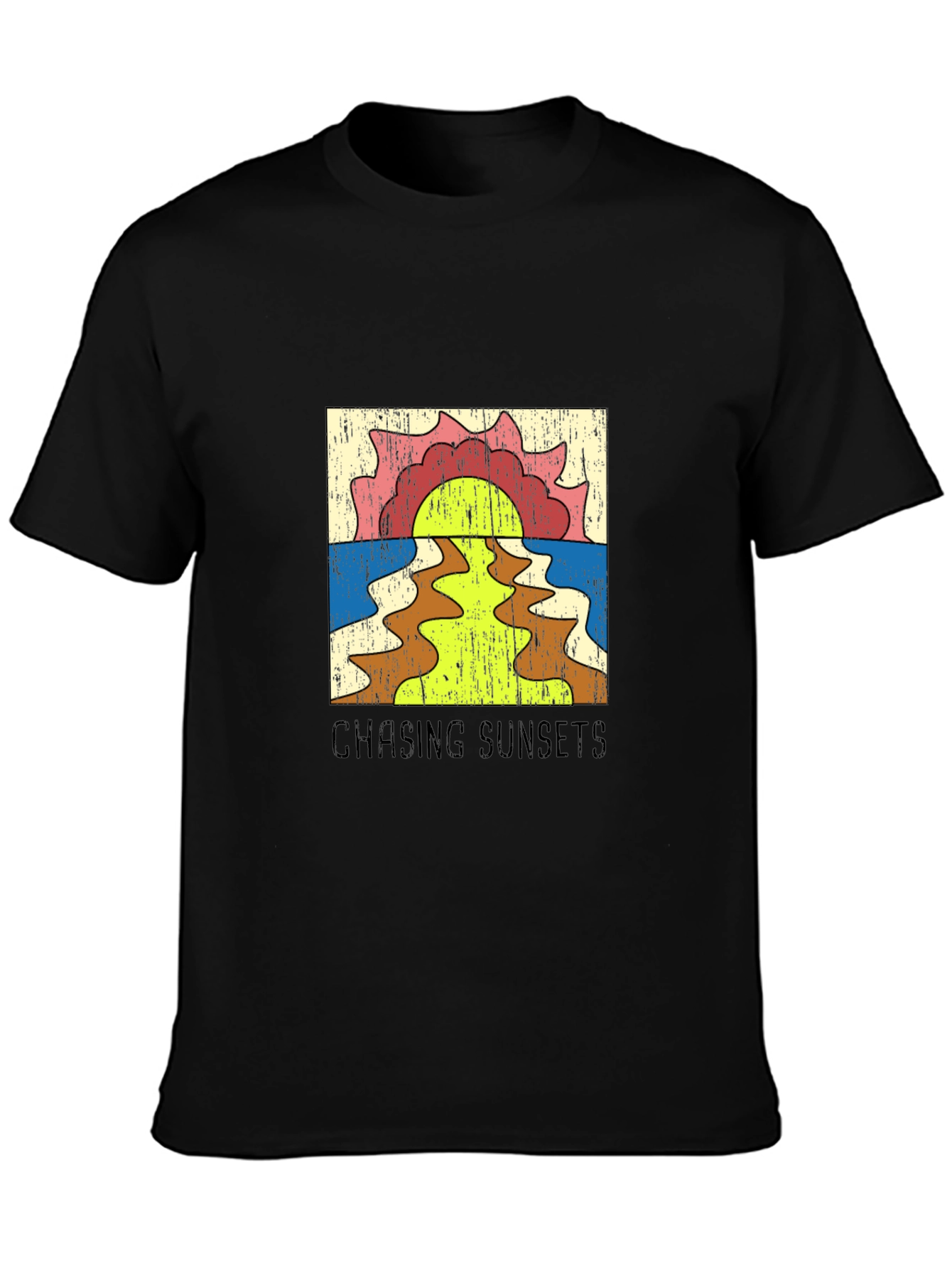 Retro Chasing Sunsets Graphic Tee