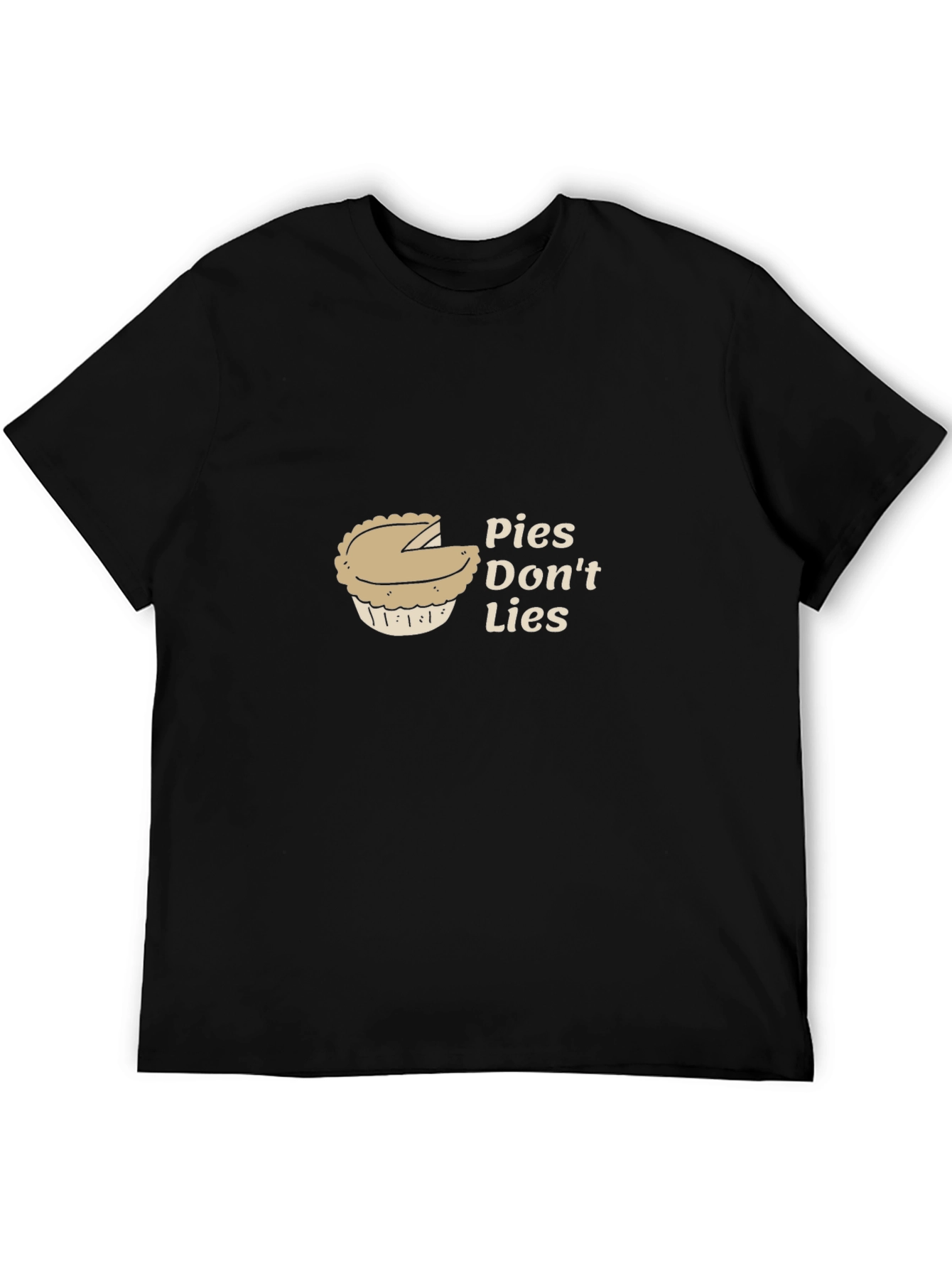 Pies Dont Lies Graphic T-Shirt - Black Cotton Tee