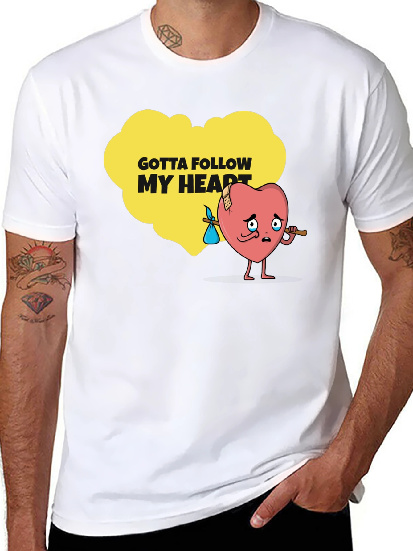 Gotta Follow My Heart Graphic Tee - Unique Design