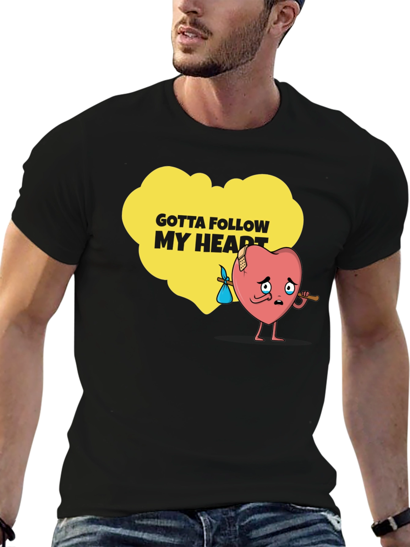 Gotta Follow My Heart Graphic Tee - Unique Design