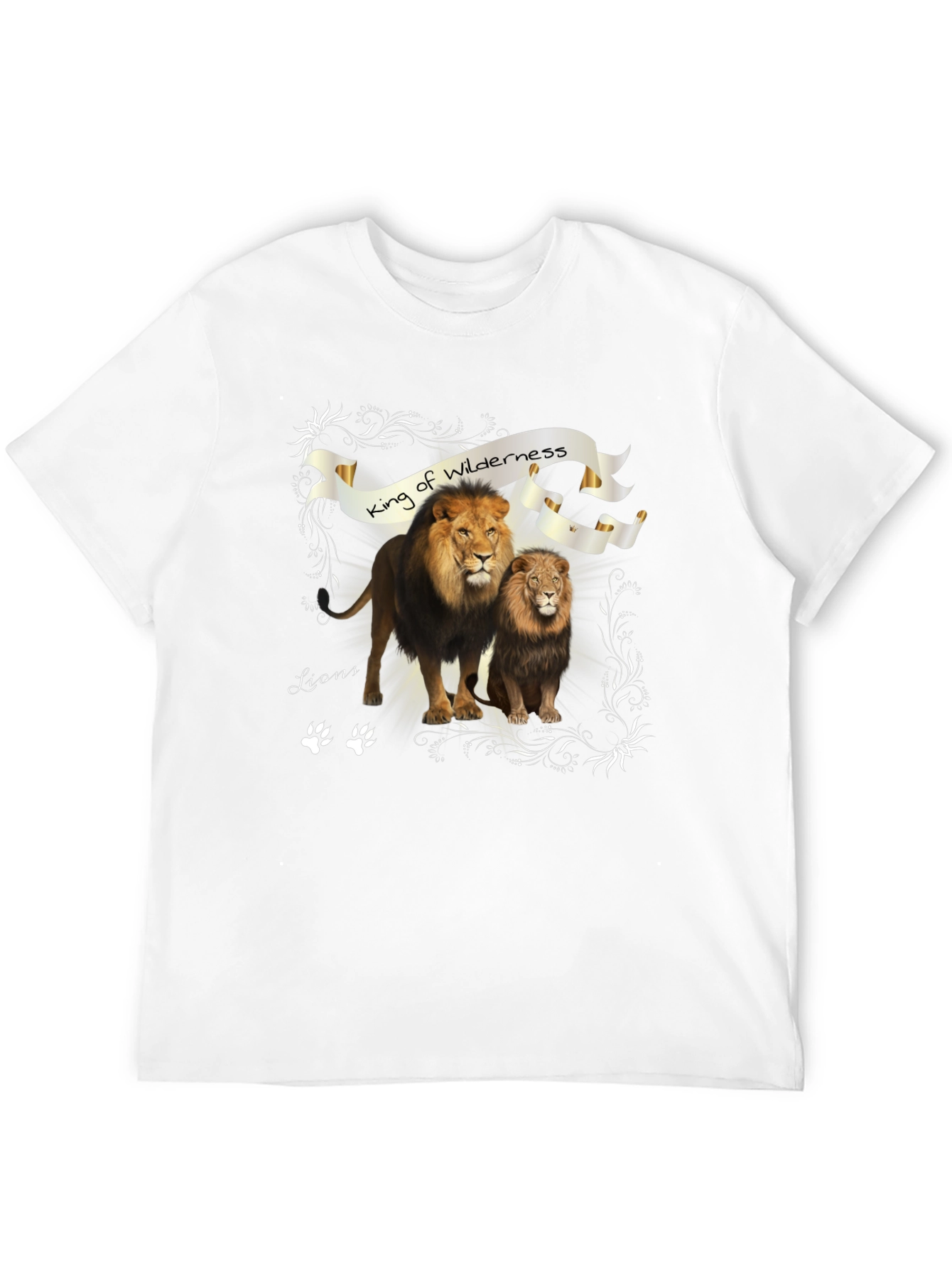 King of Wilderness Lions Black T-Shirt