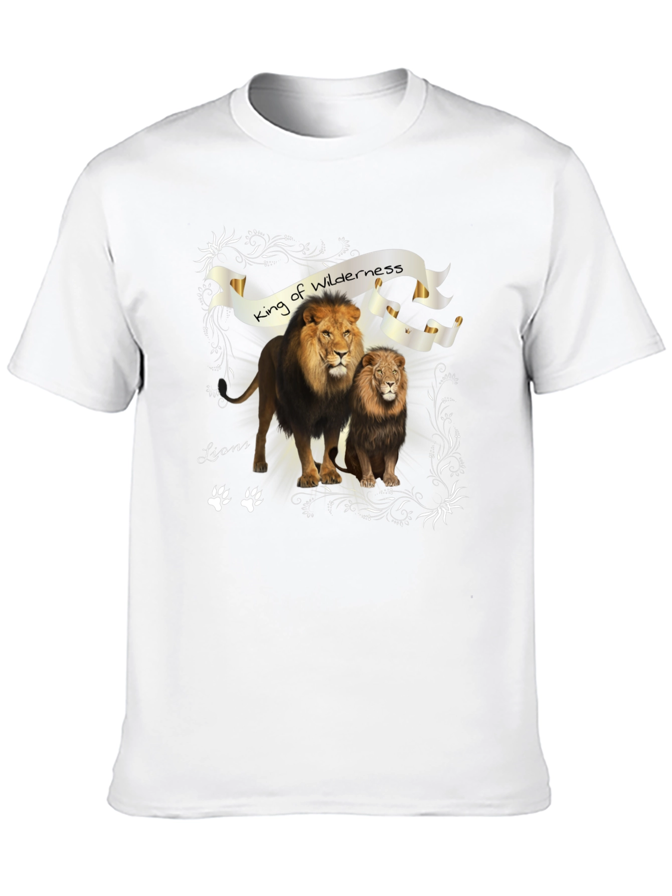 King of Wilderness Lions Black T-Shirt