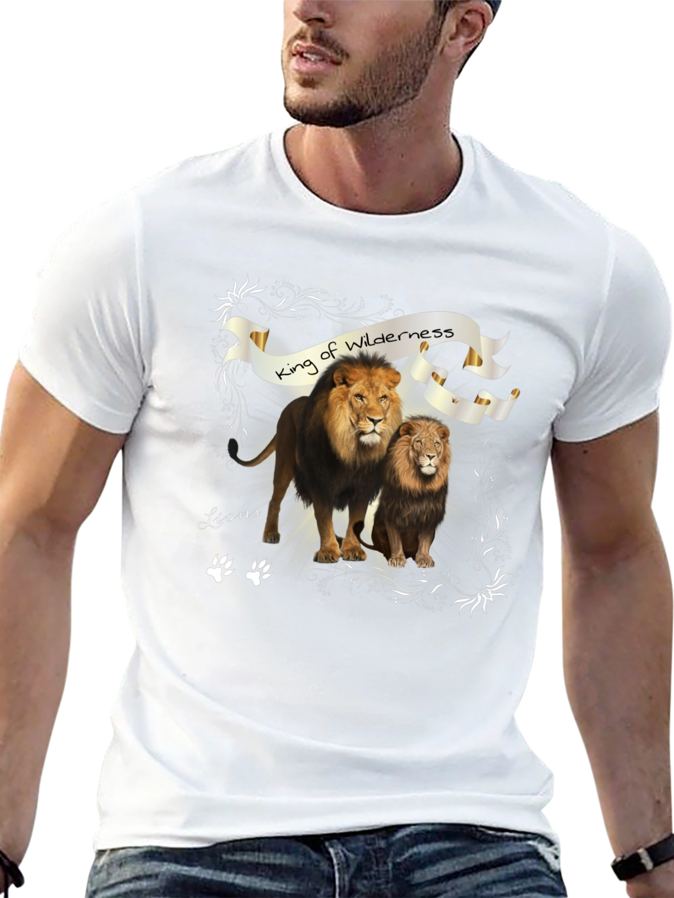 King of Wilderness Lions Black T-Shirt