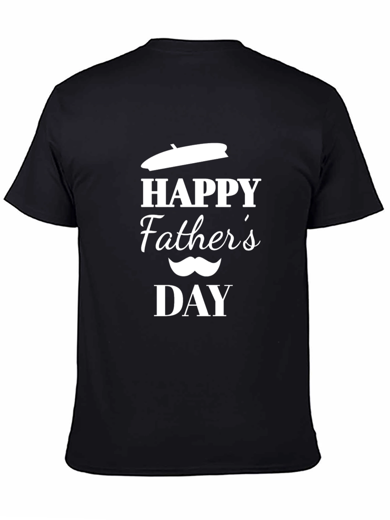 Happy Fathers Day Graphic Tee - Black