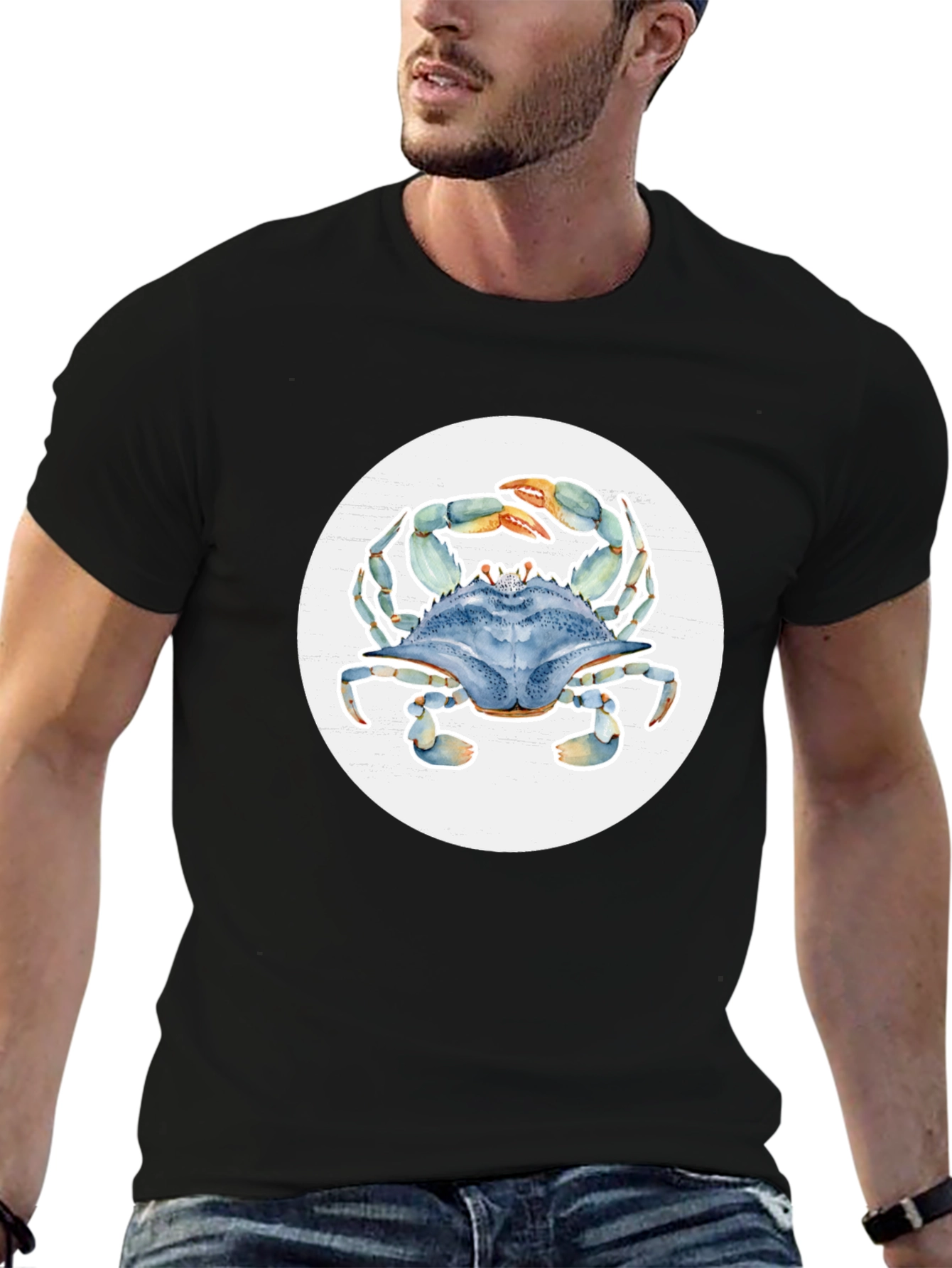 Crab Graphic Tee - Coastal Casual Style