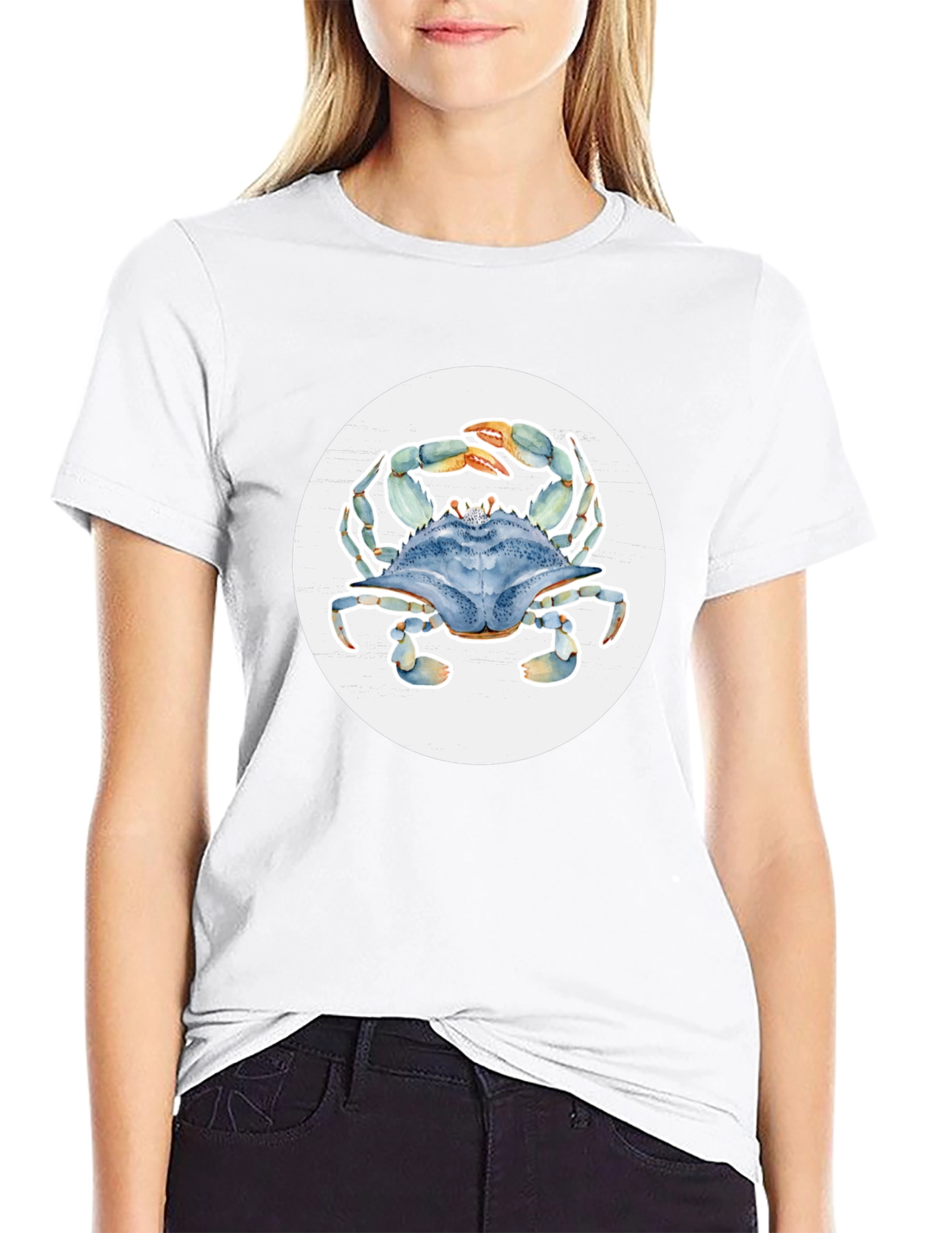 Crab Graphic Tee - Coastal Casual Style