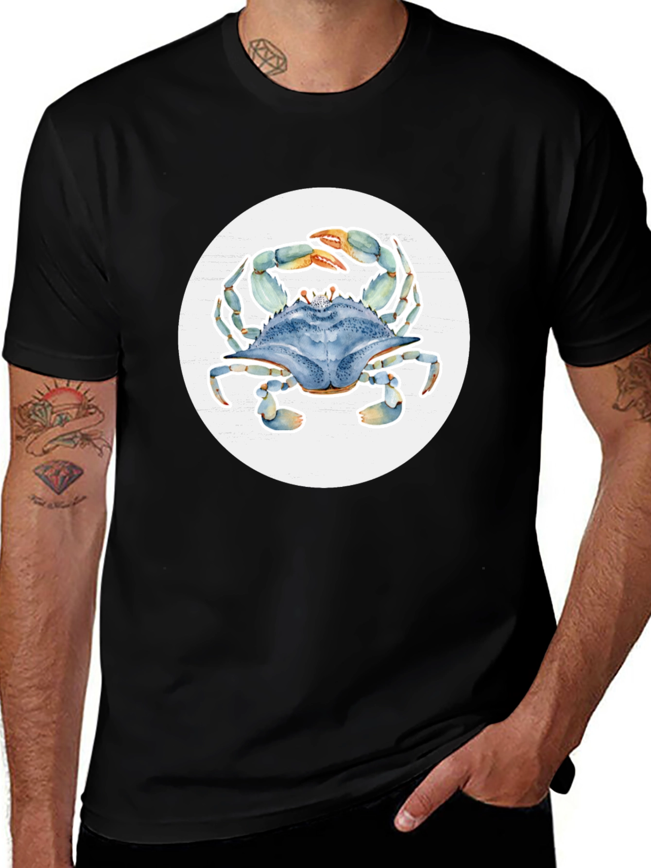 Crab Graphic Tee - Coastal Casual Style