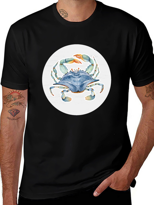 Crab Graphic Tee - Coastal Casual Style
