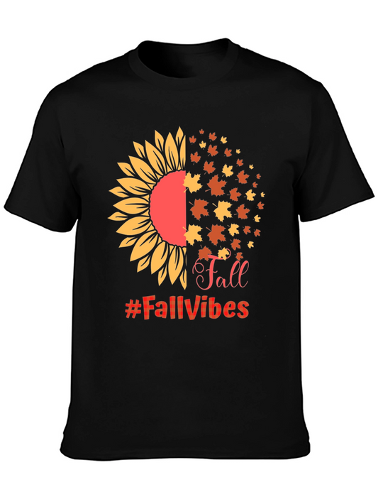 Fall Vibes Sunflower Graphic Tee