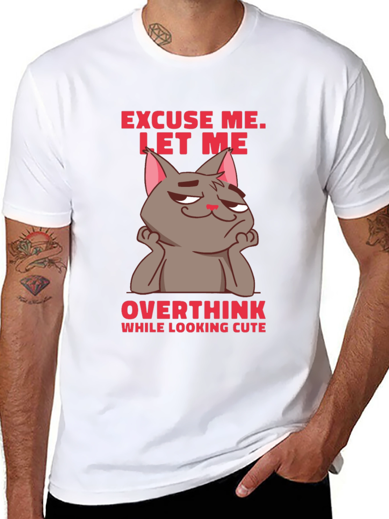 Excuse Me Cat Graphic T-Shirt