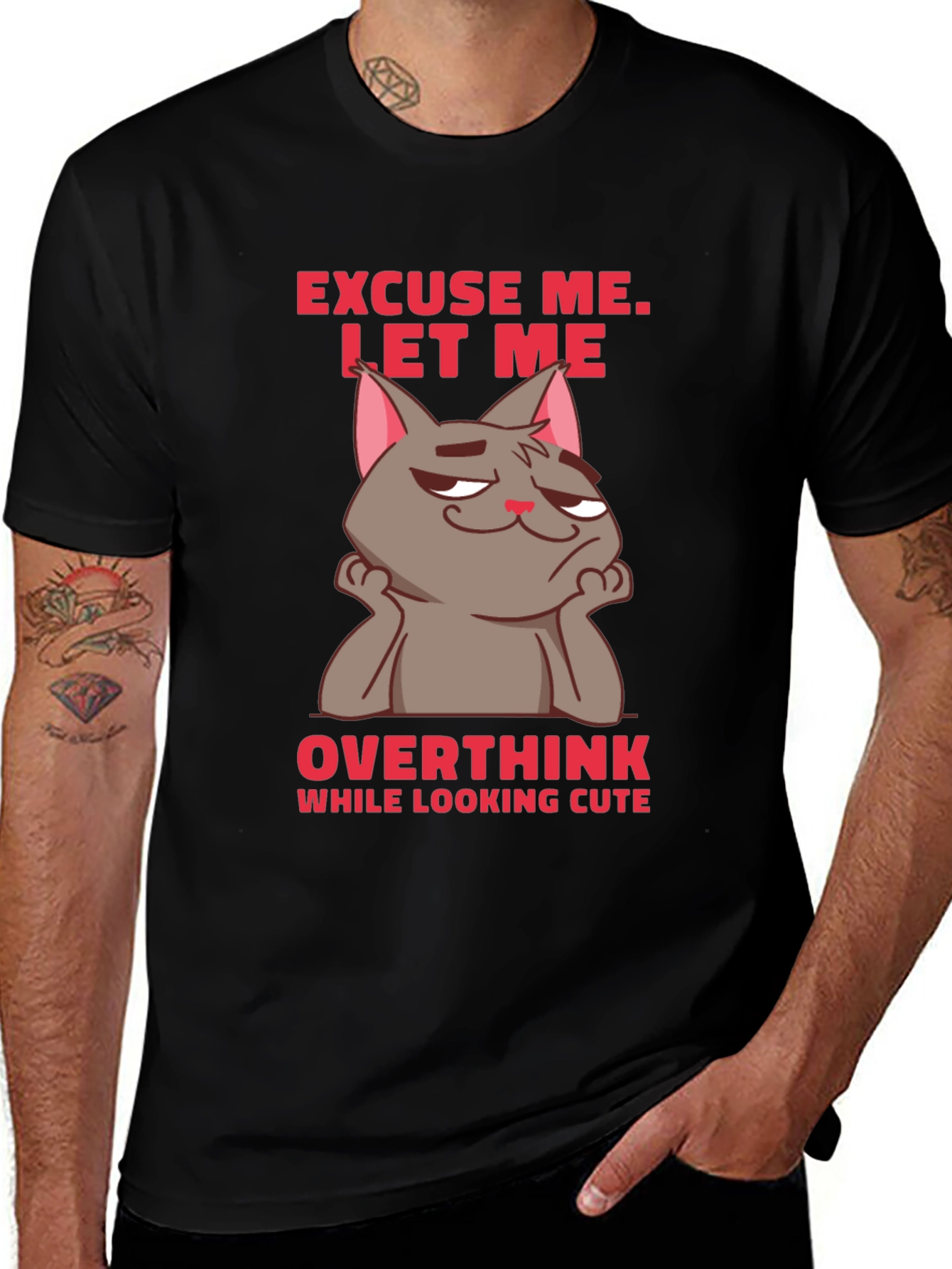 Excuse Me Cat Graphic T-Shirt