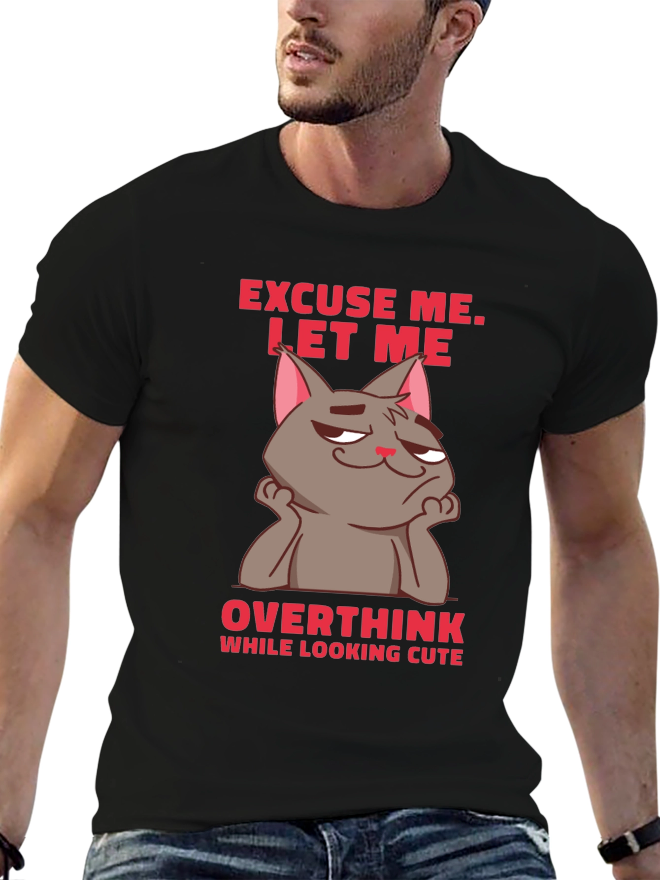 Excuse Me Cat Graphic T-Shirt