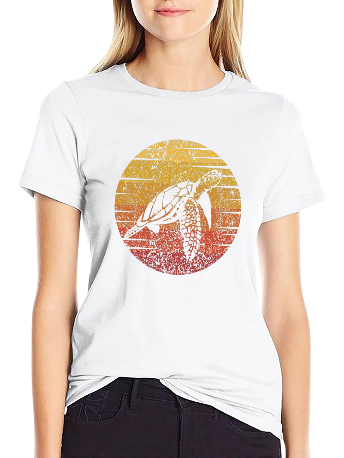 Retro Sea Turtle Graphic T-Shirt