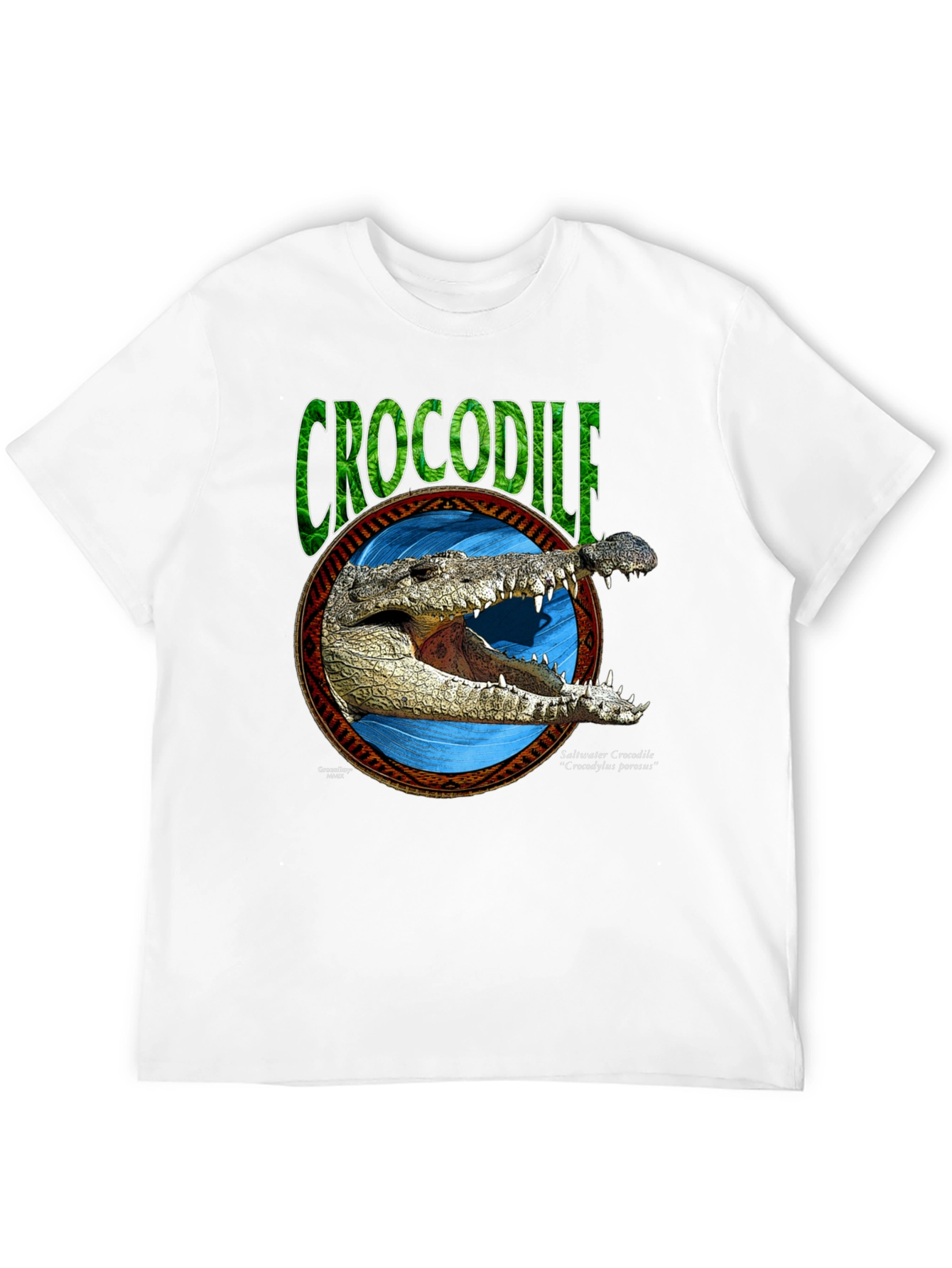 Crocodile Graphic Print Black T-Shirt