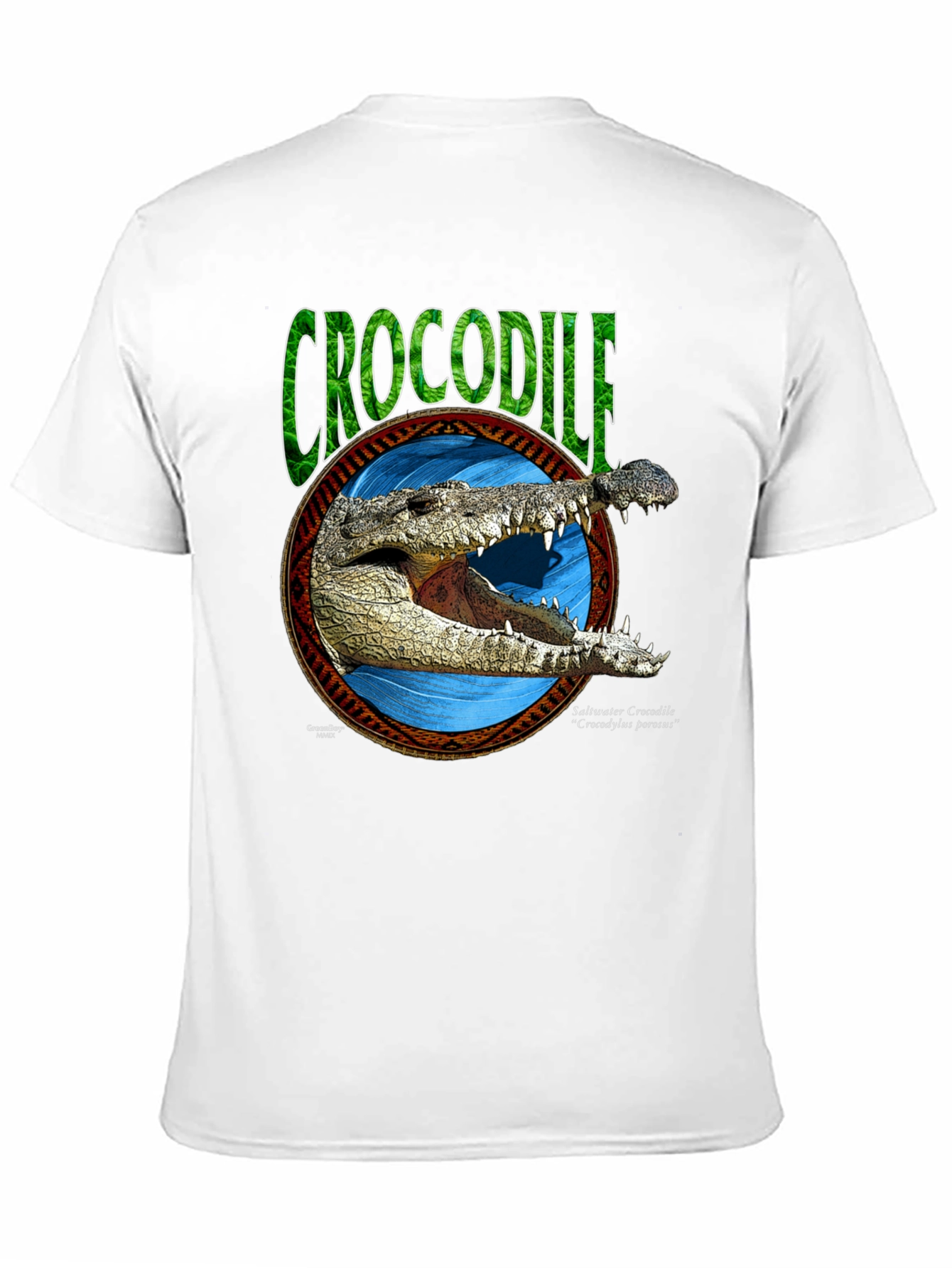 Crocodile Graphic Print Black T-Shirt