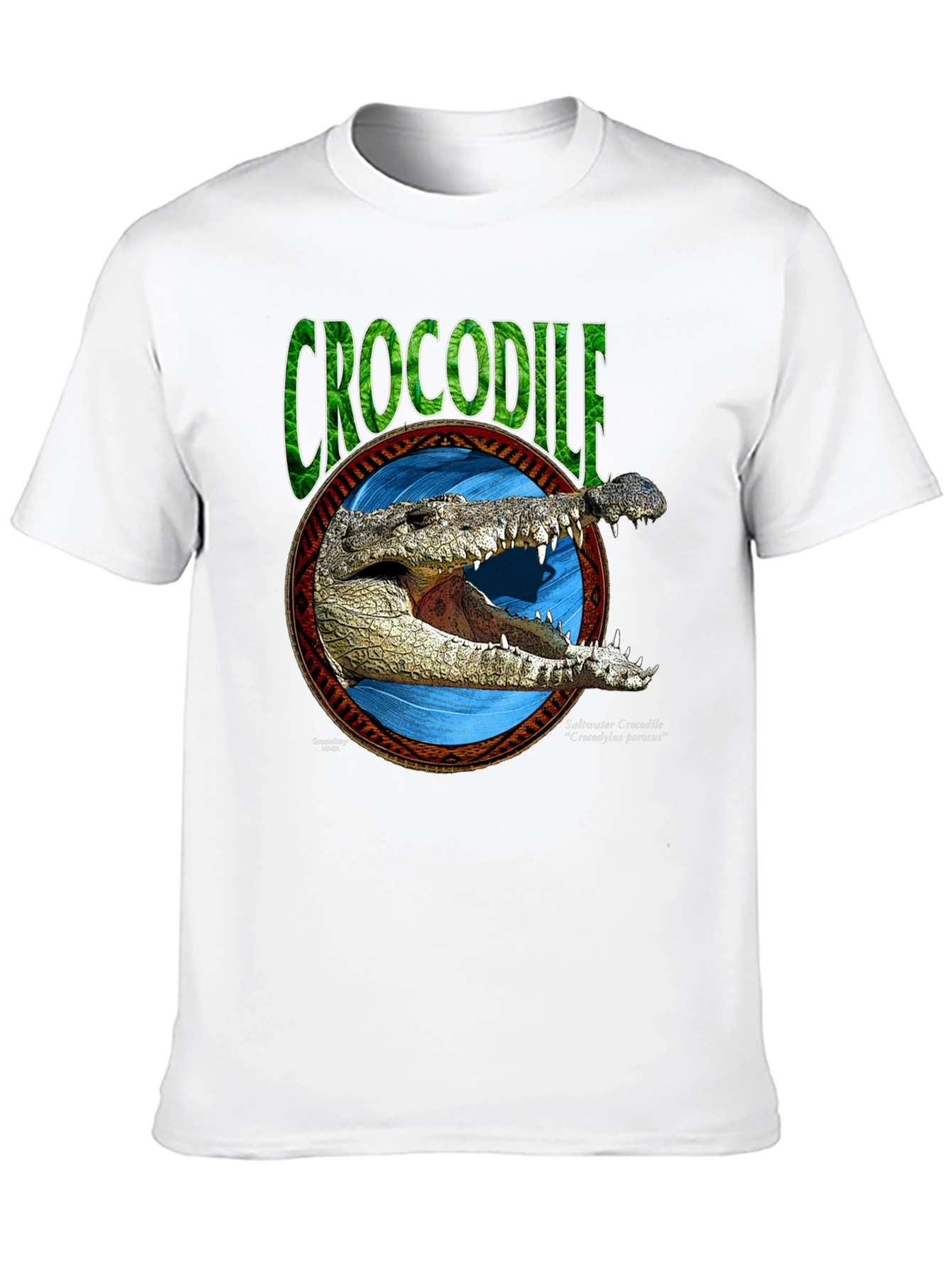 Crocodile Graphic Print Black T-Shirt