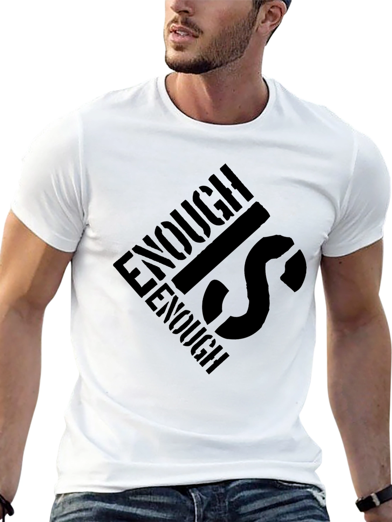 Enough is Enough Black Graphic Tee