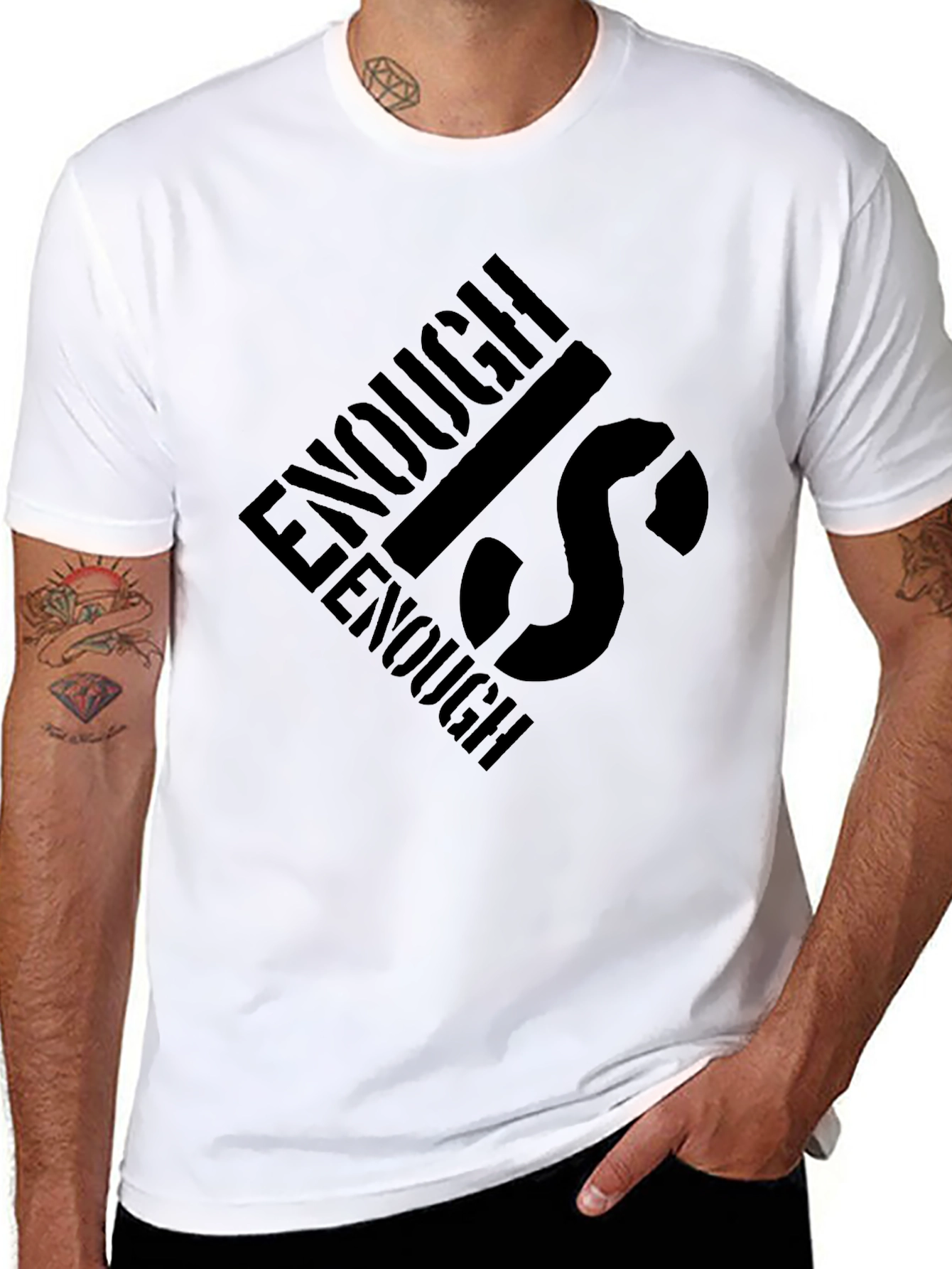 Enough is Enough Black Graphic Tee