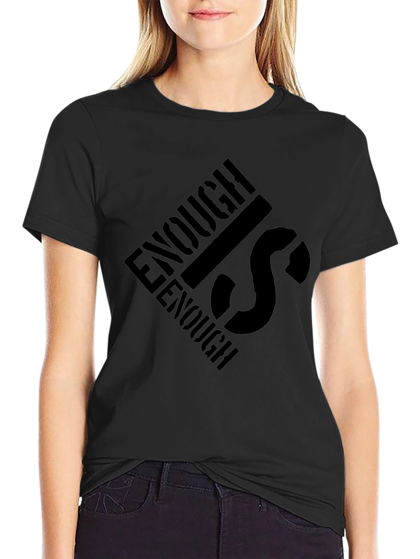 Enough is Enough Black Graphic Tee
