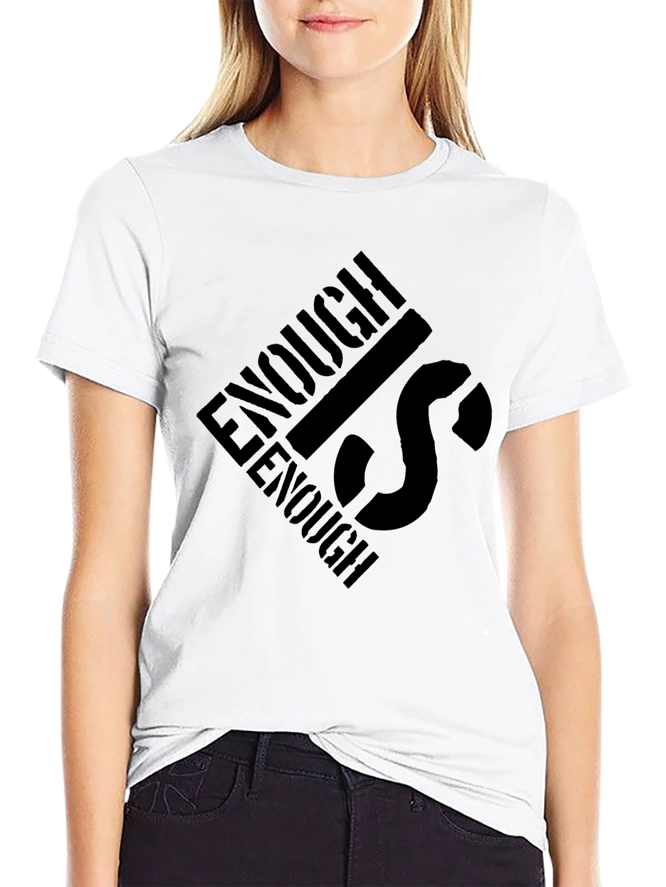 Enough is Enough Black Graphic Tee