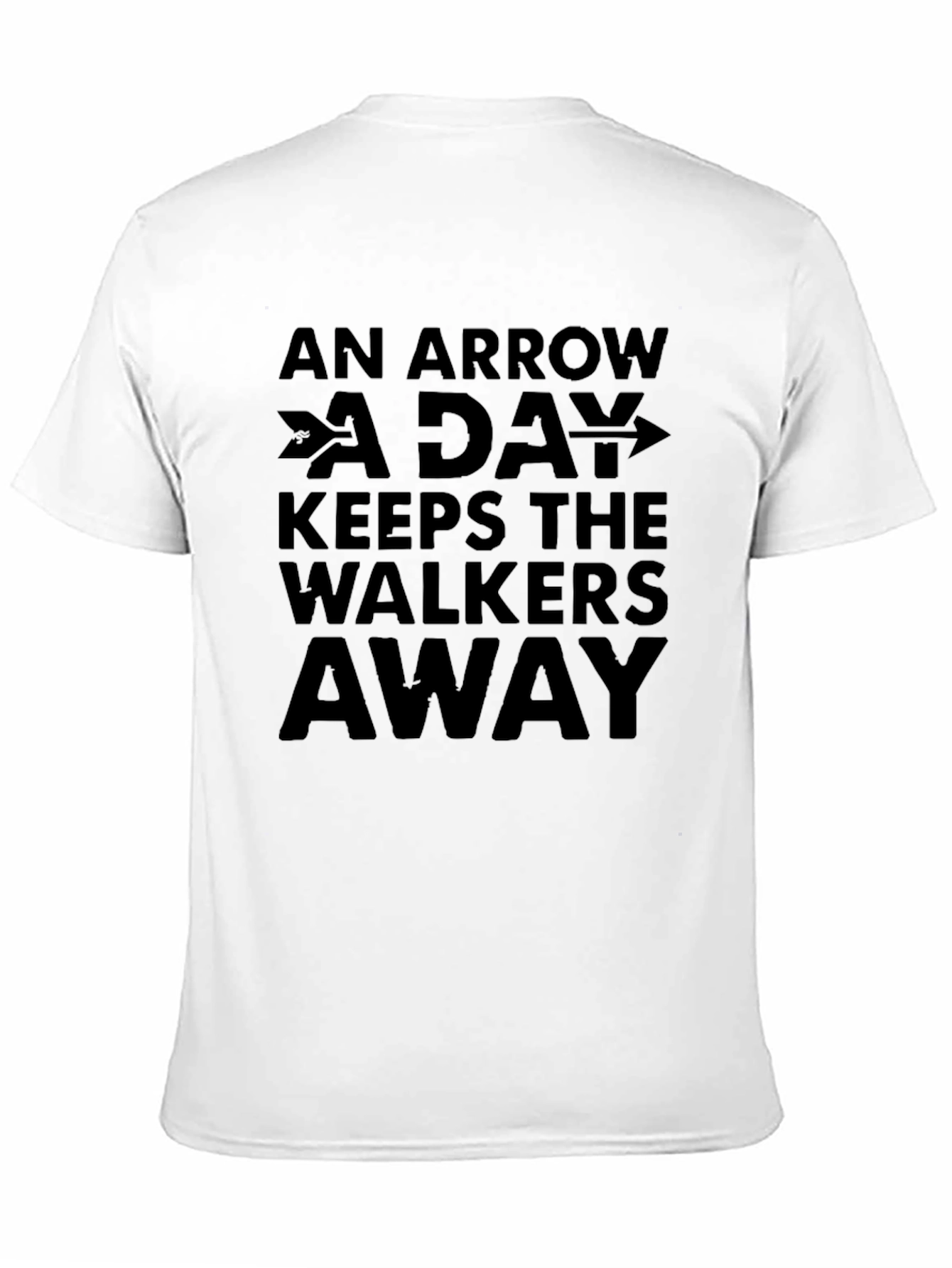 Arrow A Day Keeps Walkers Away Mens Black T-Shirt