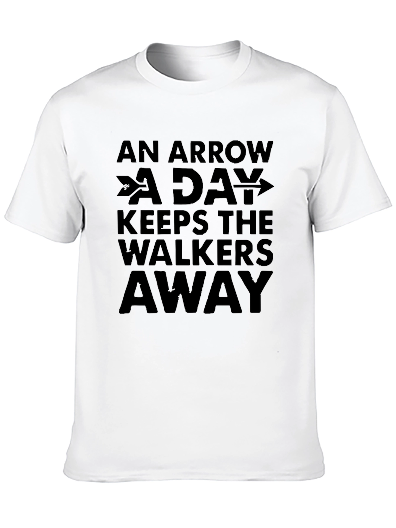 Arrow A Day Keeps Walkers Away Mens Black T-Shirt