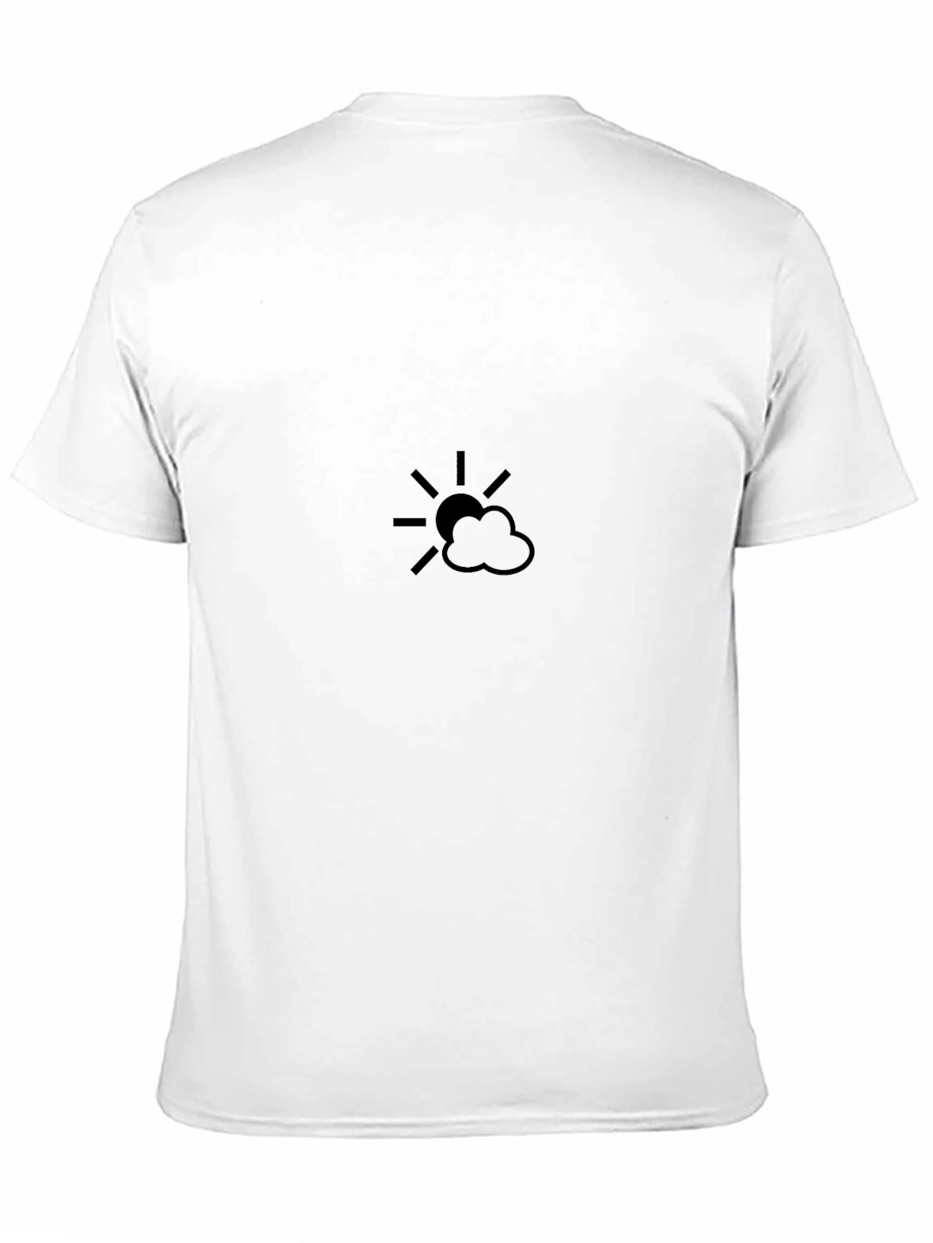 Cloudy Sun Graphic Black T-Shirt