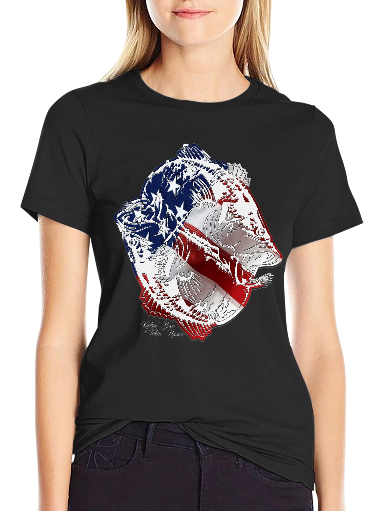 American Flag Bass Graphic Tee