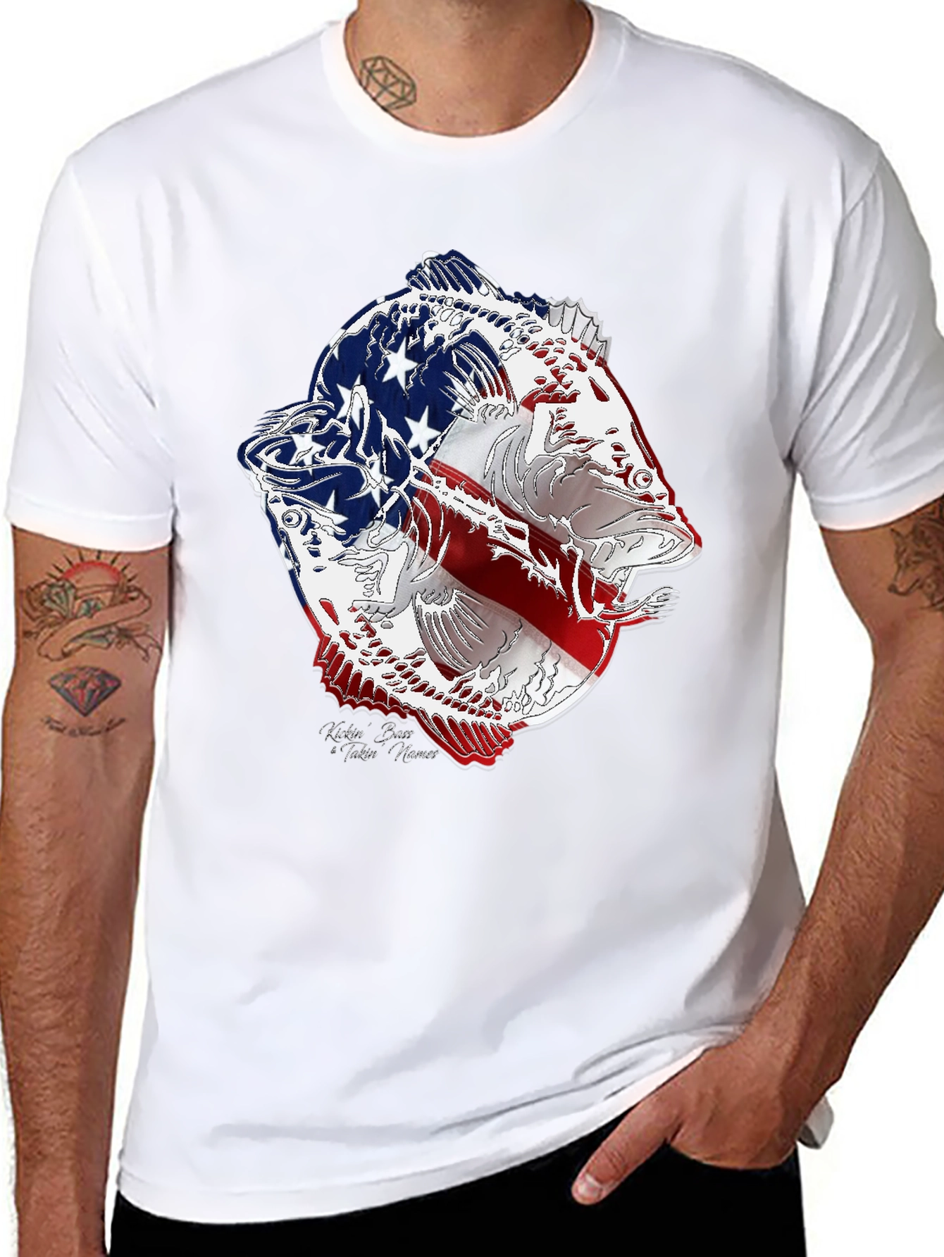 American Flag Bass Graphic Tee