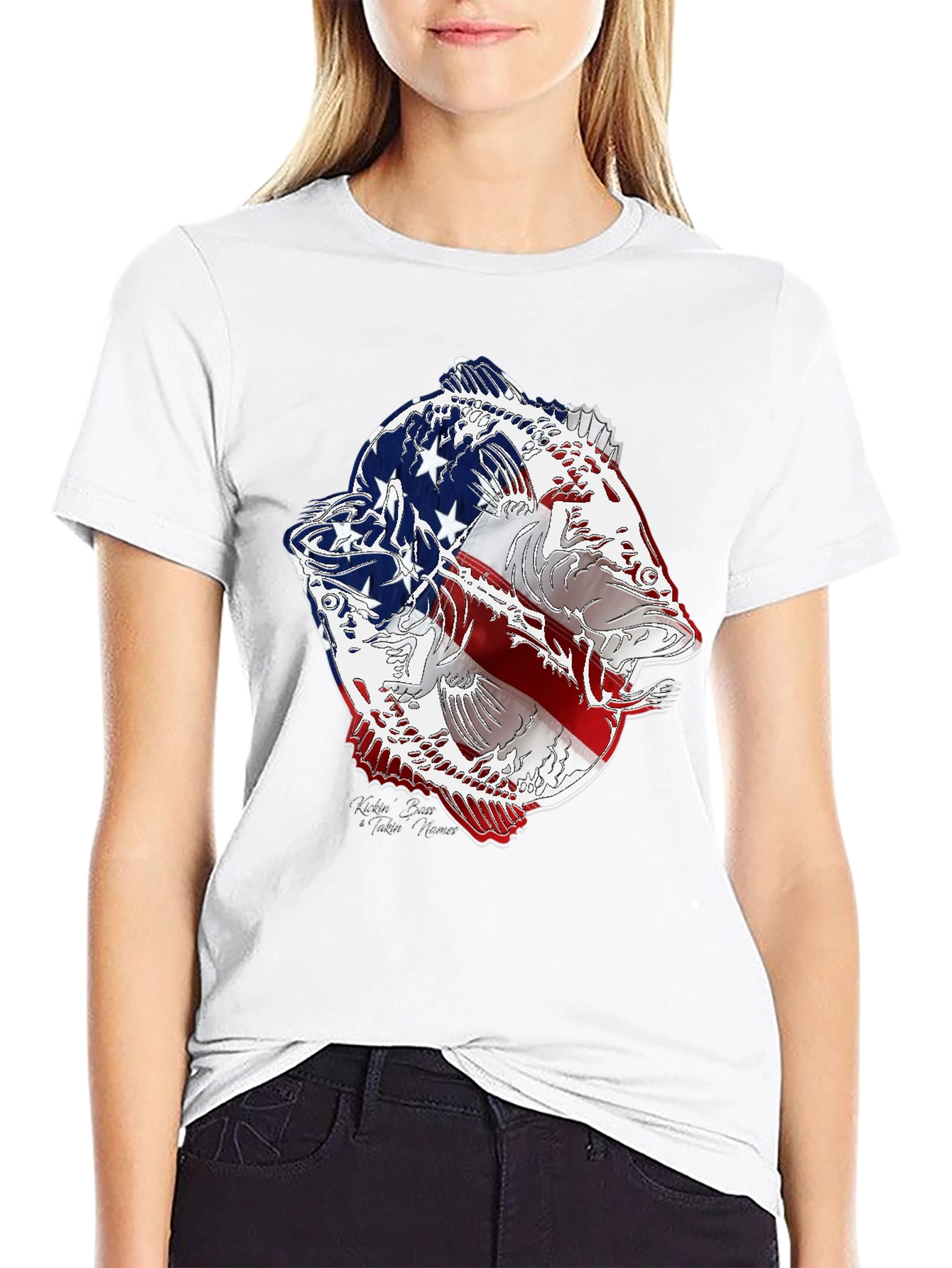 American Flag Bass Graphic Tee