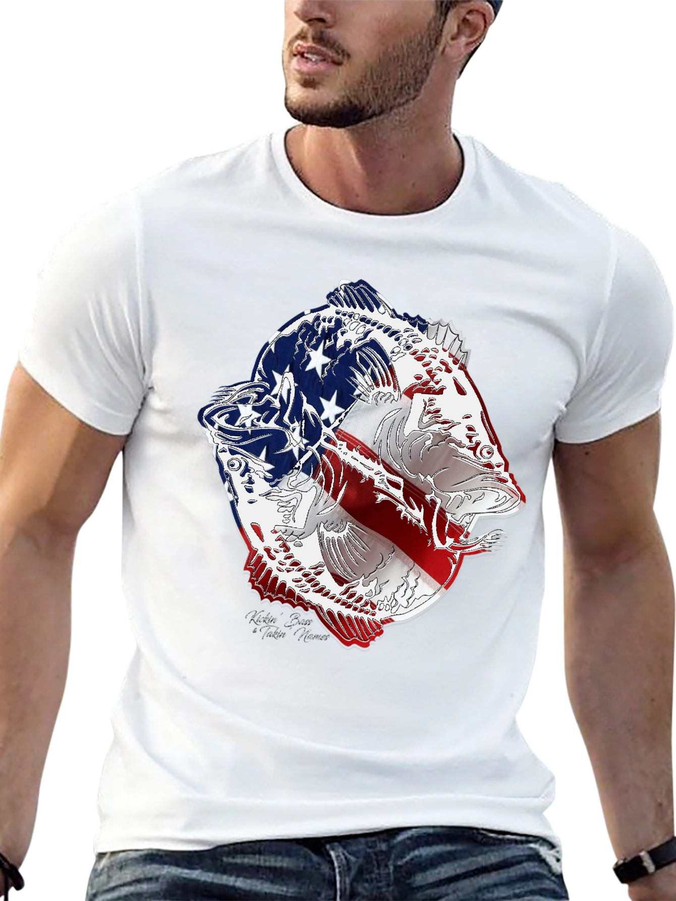 American Flag Bass Graphic Tee