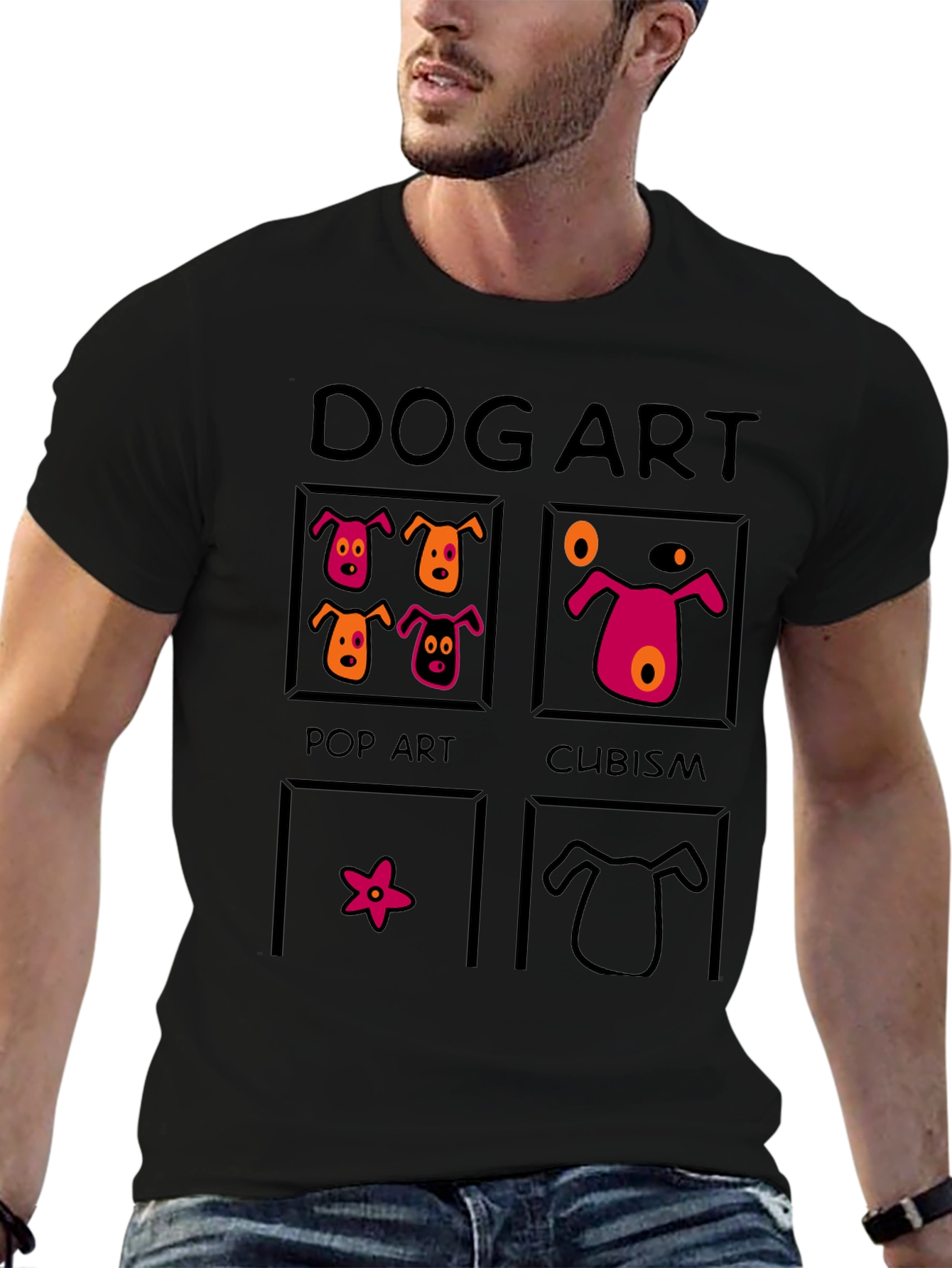 Dog Art T-Shirt: Pop Art Cubism and More!