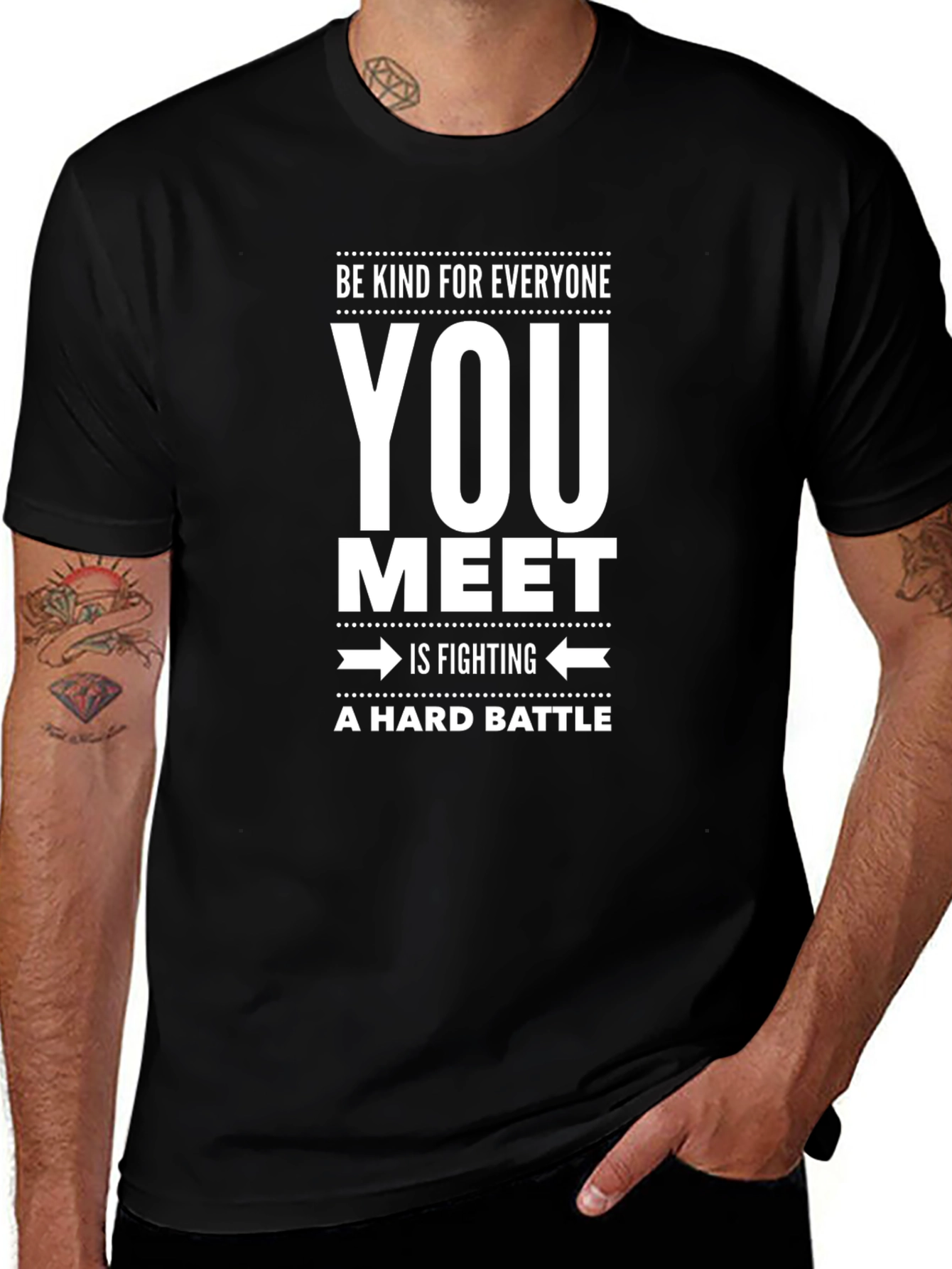 Kindness Message Black T-Shirt