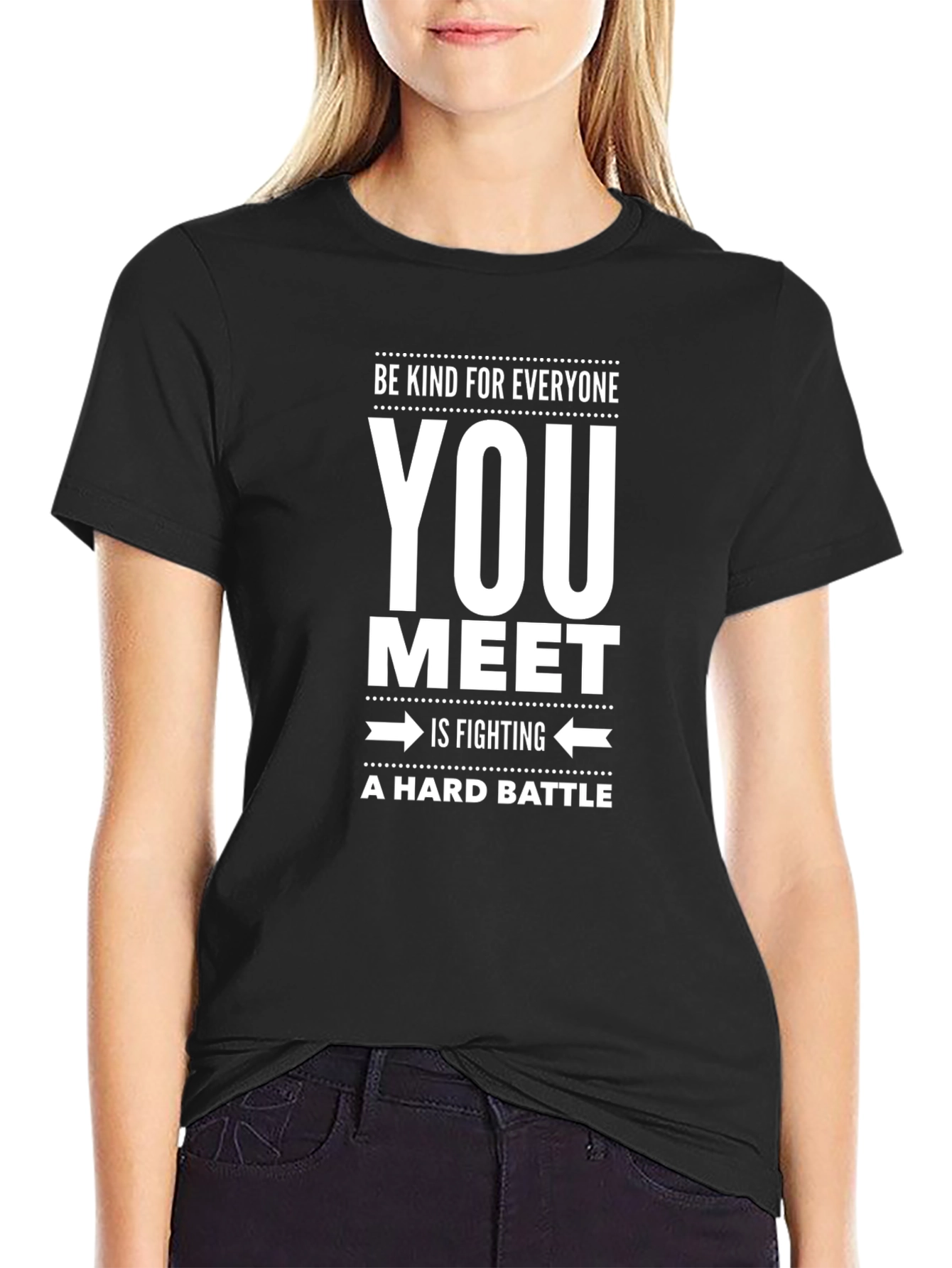 Kindness Message Black T-Shirt