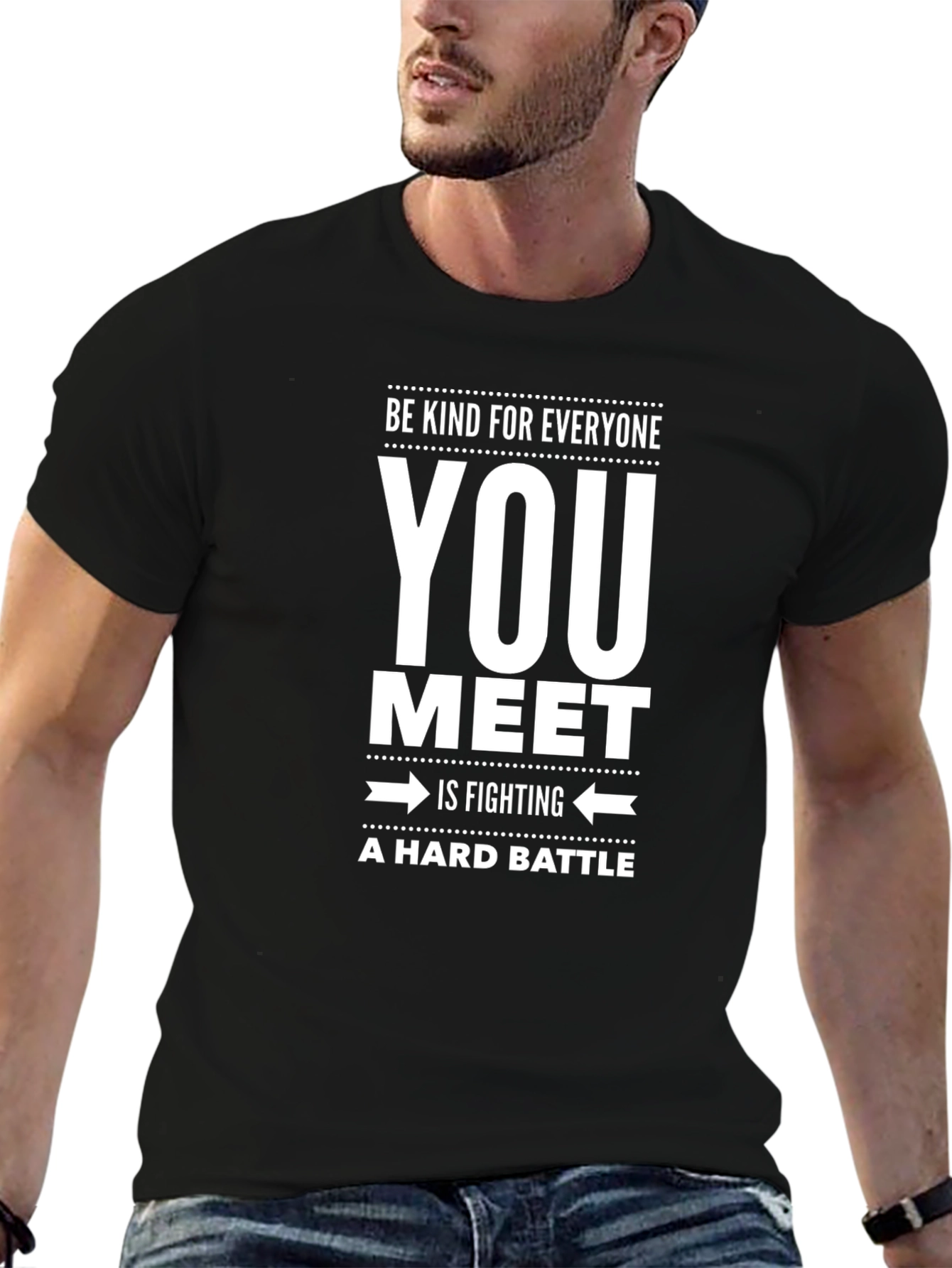 Kindness Message Black T-Shirt