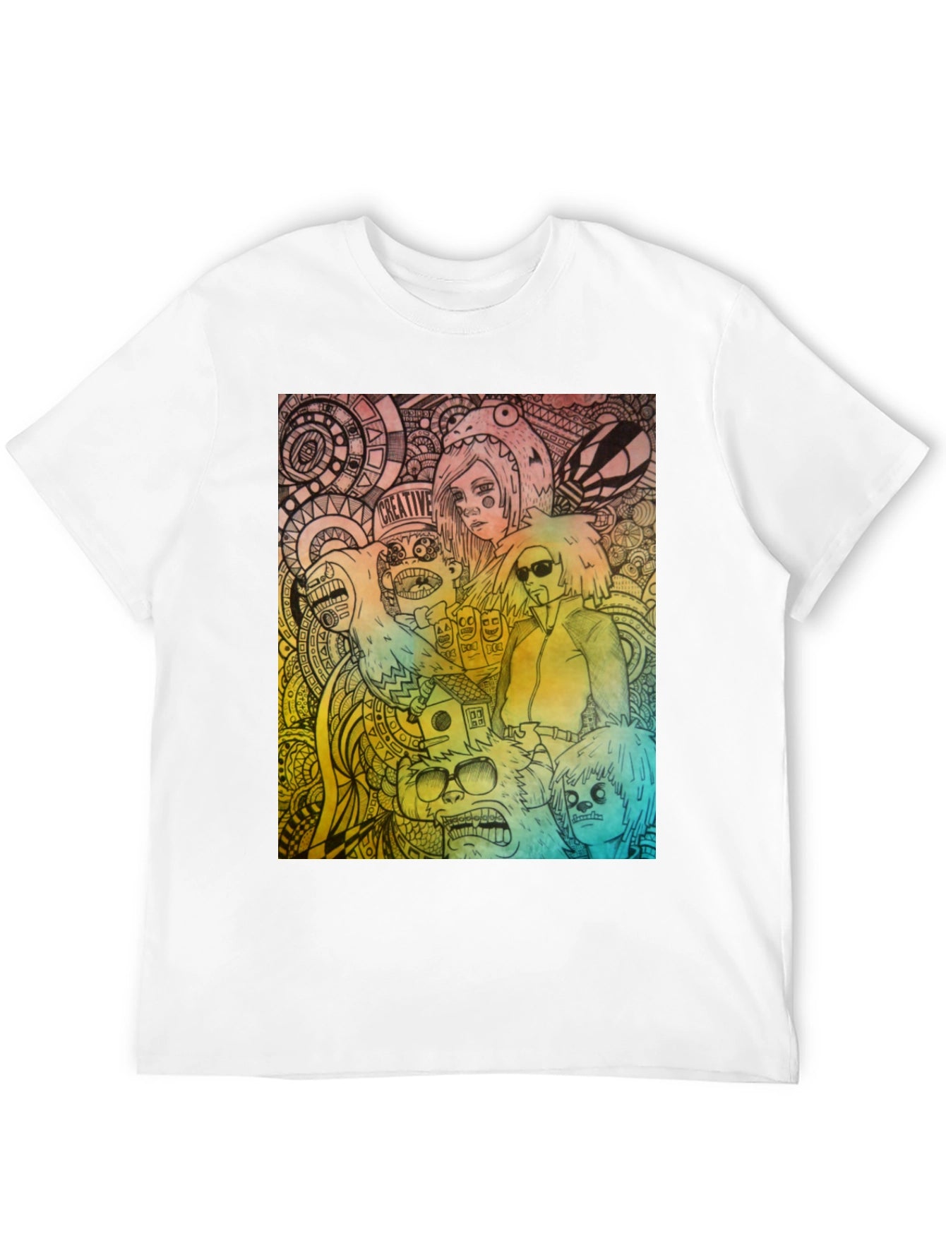 Creative Graphic Print Black T-Shirt