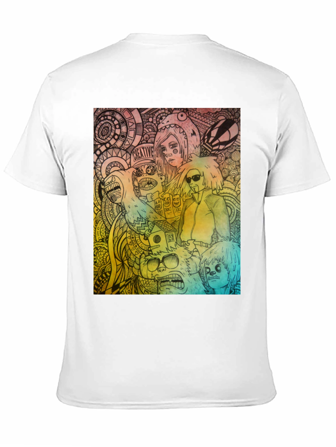 Creative Graphic Print Black T-Shirt