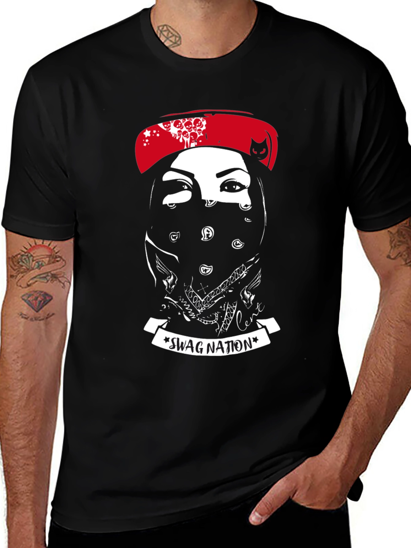 Swag Nation Graphic Tee - Mens Black T-Shirt