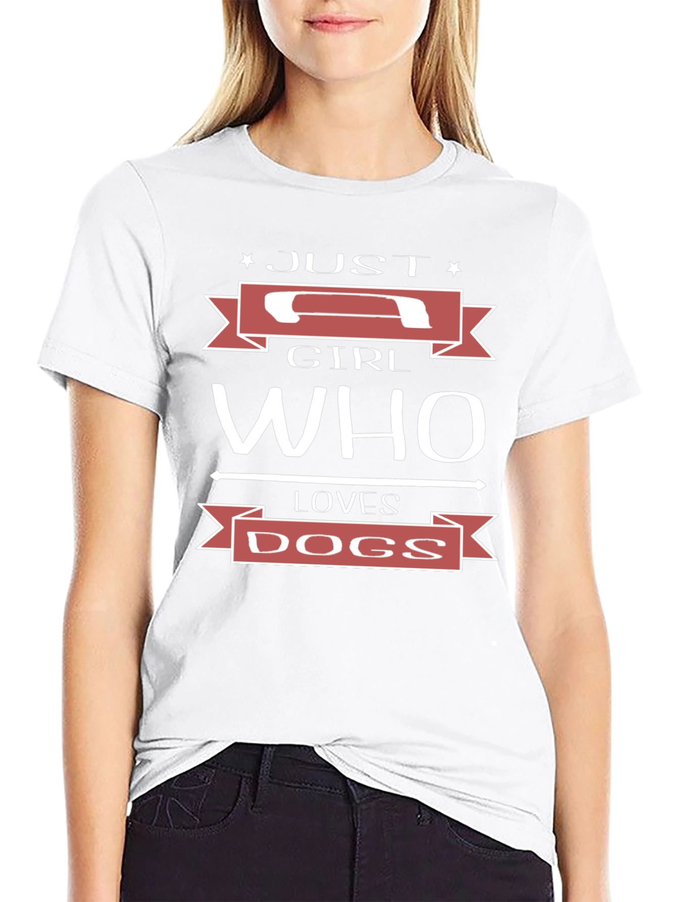 Just A Girl Who Loves Dogs Graphic T-Shirt