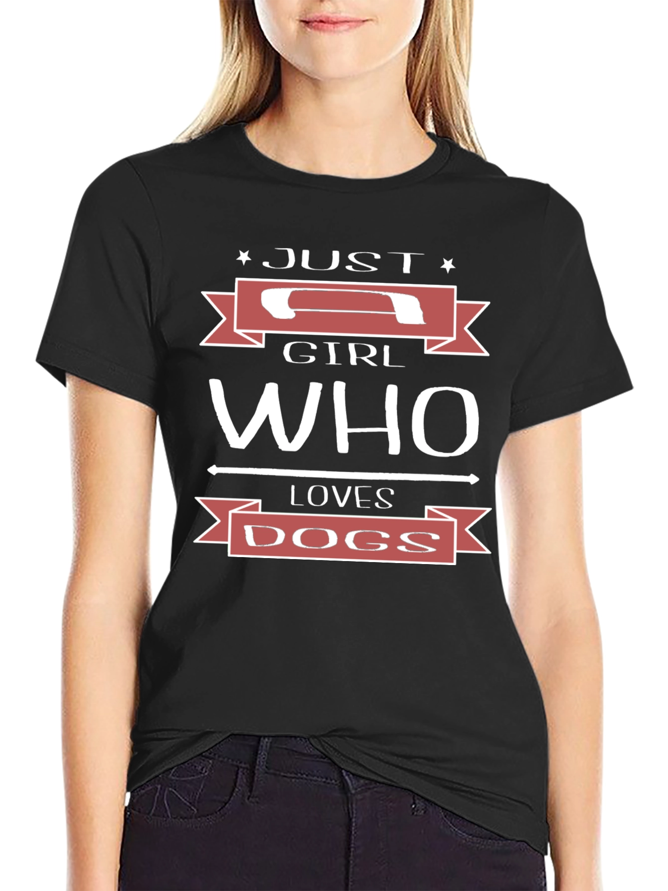 Just A Girl Who Loves Dogs Graphic T-Shirt