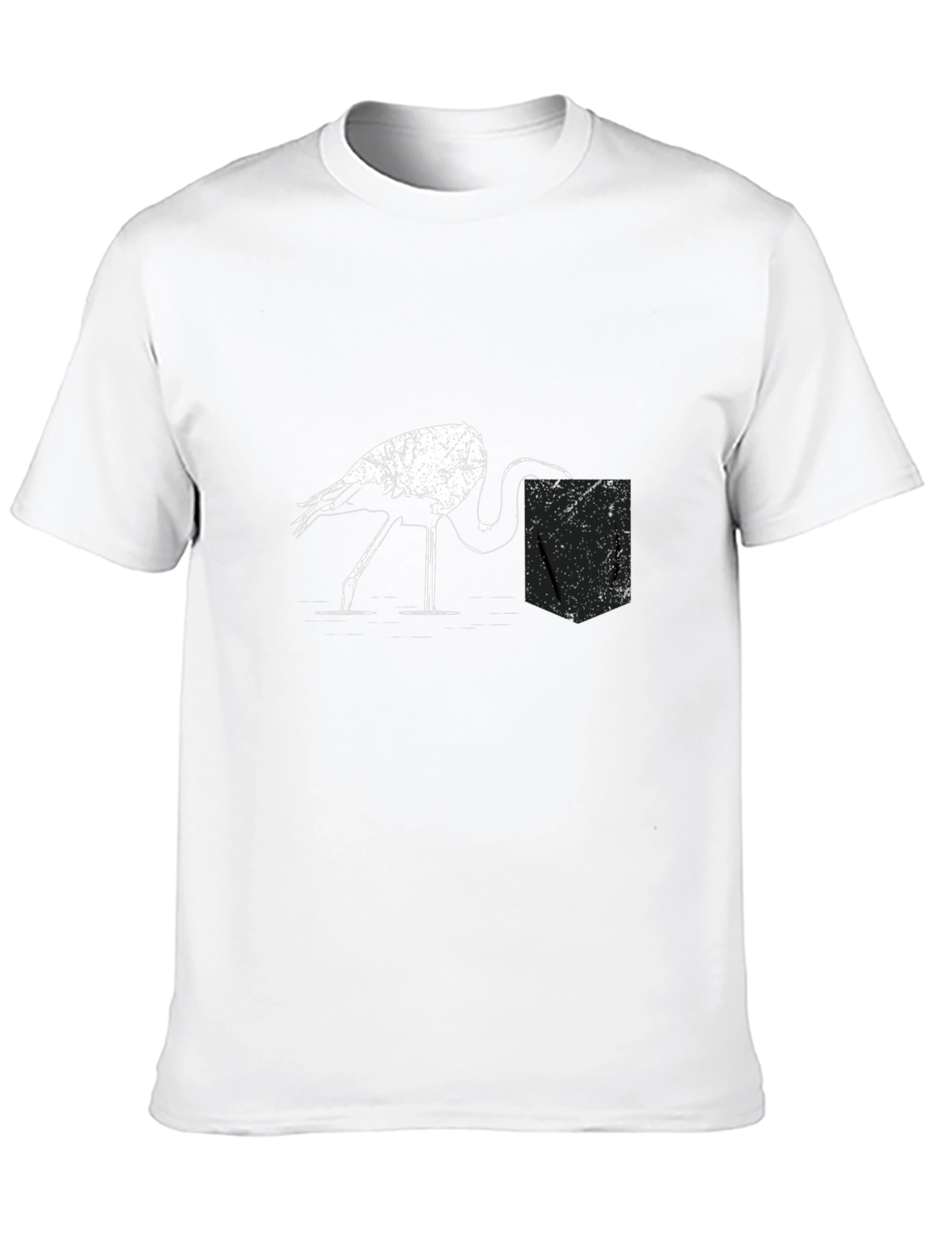 Black Flamingo Pocket Graphic Tee