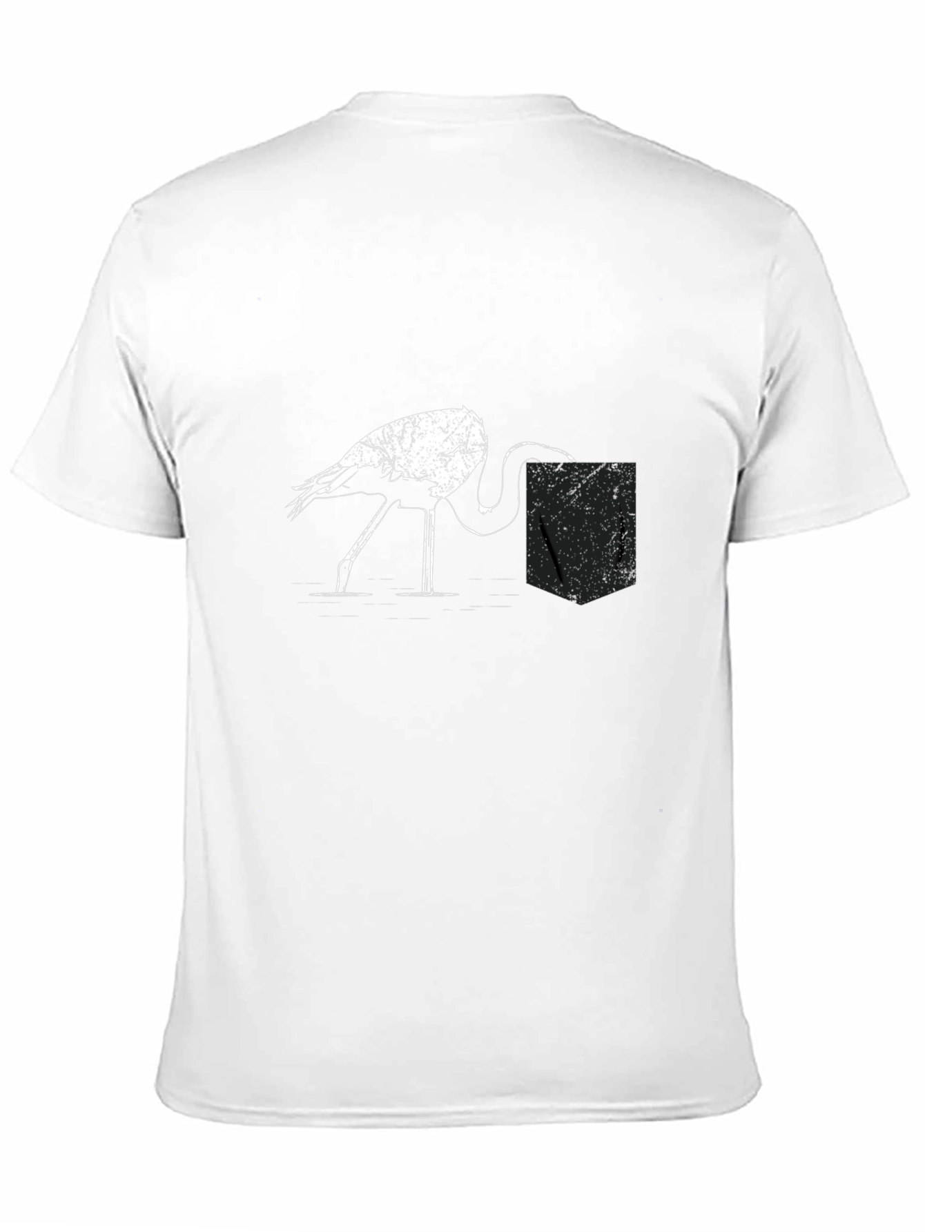 Black Flamingo Pocket Graphic Tee